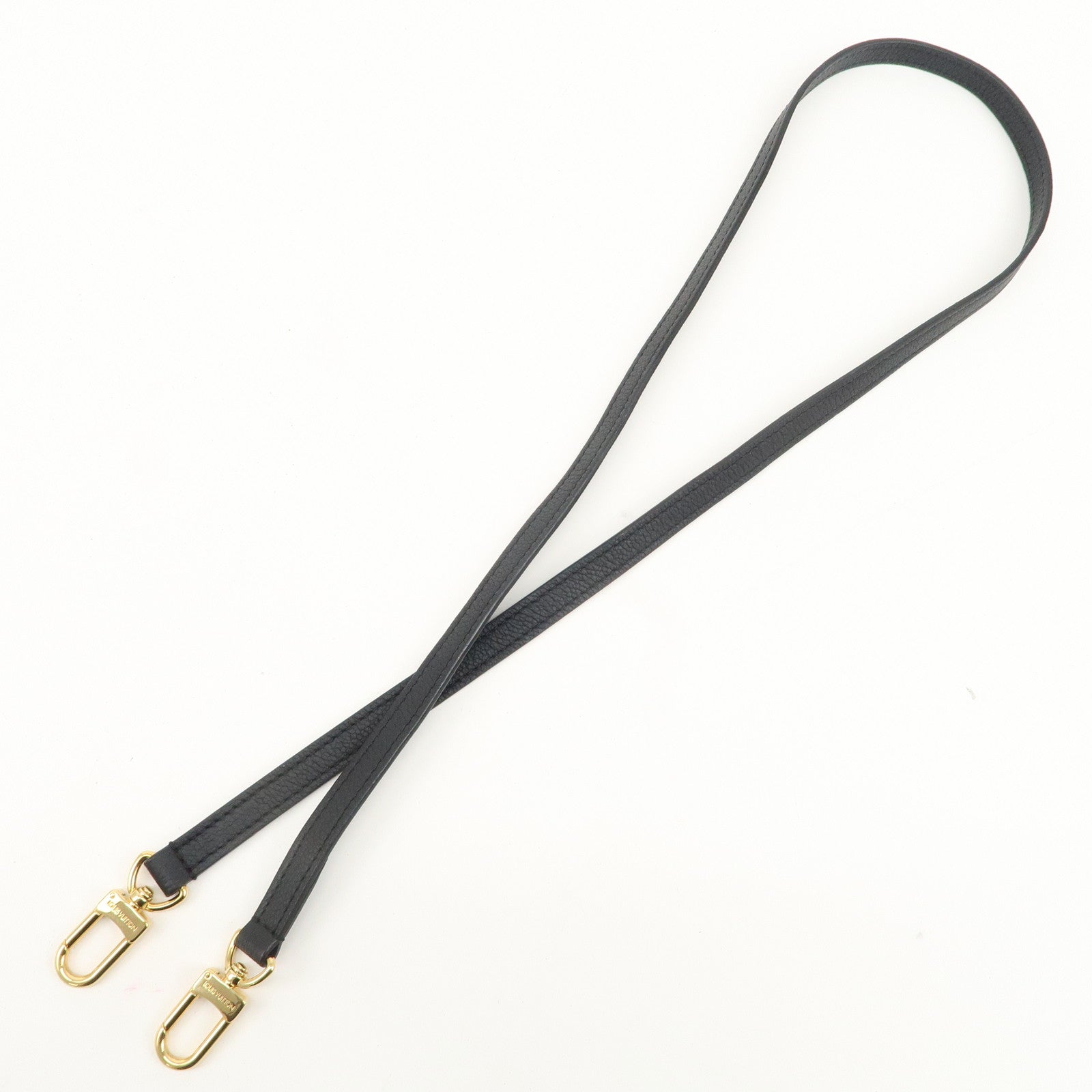 Louis Vuitton Shoulder Strap 110cm Noir Gold Hardware Used