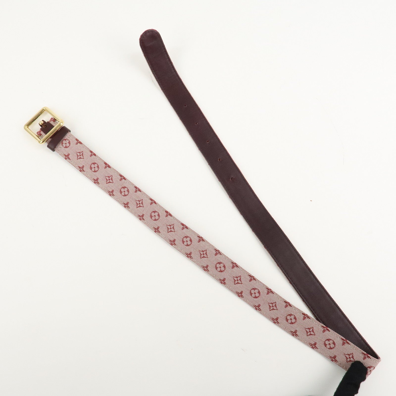 Louis Vuitton Monogram Mini Saint Tulle 85/34 Cerise Belt M6822Y Used