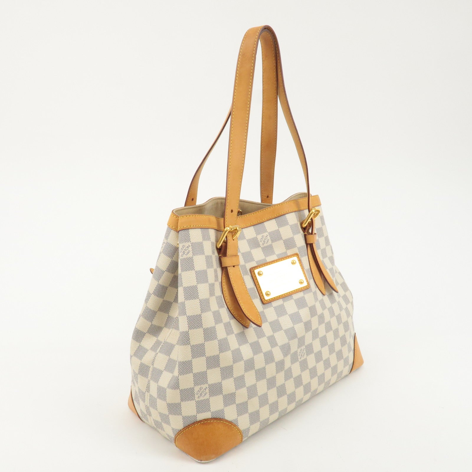 Louis Vuitton Damier Azur Hampstead MM Tote Bag Brown N51206