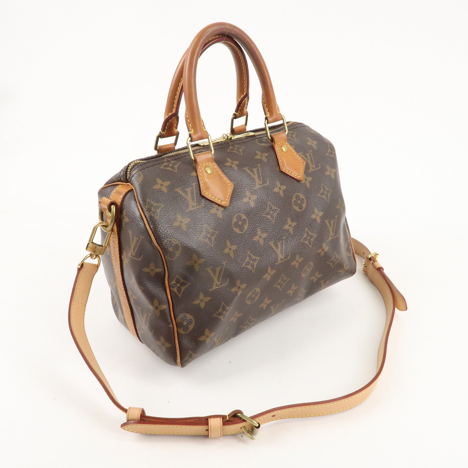 Louis Vuitton Monogram Speedy Bandouliere 25 Brown M41113