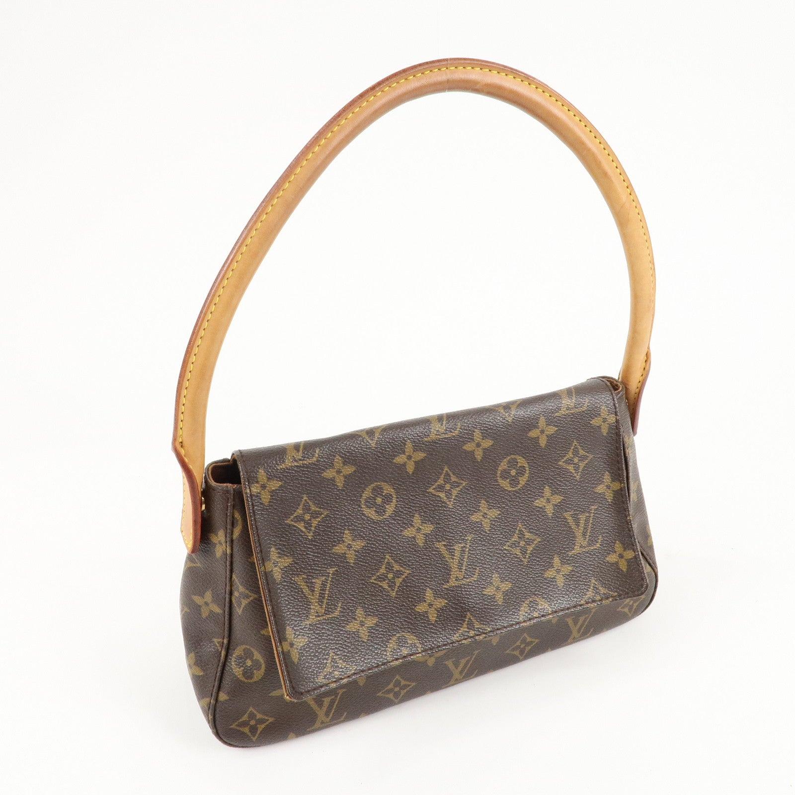 Louis Vuitton Monogram Mini Looping Shoulder Bag Hand Bag M51147 Used