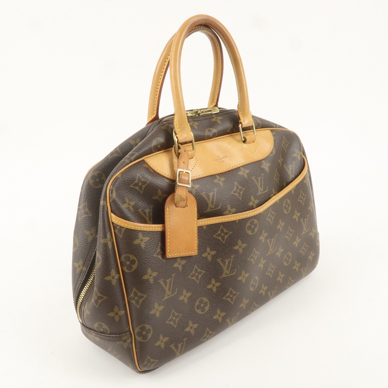 Louis Vuitton Monogram Deauville Hand Bag Brown M47270