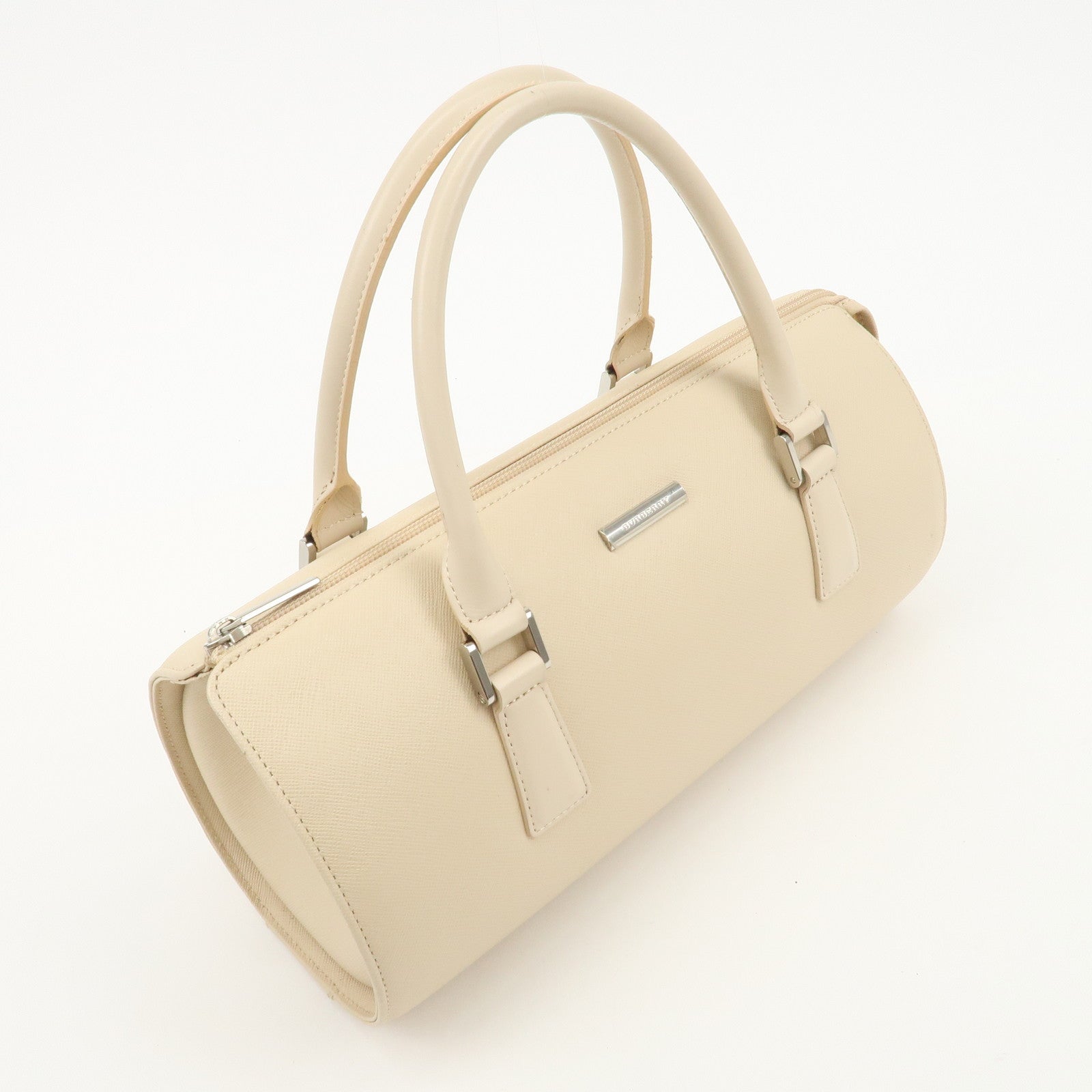 BURBERRY Leather Hand Bag Shoulder Bag Beige