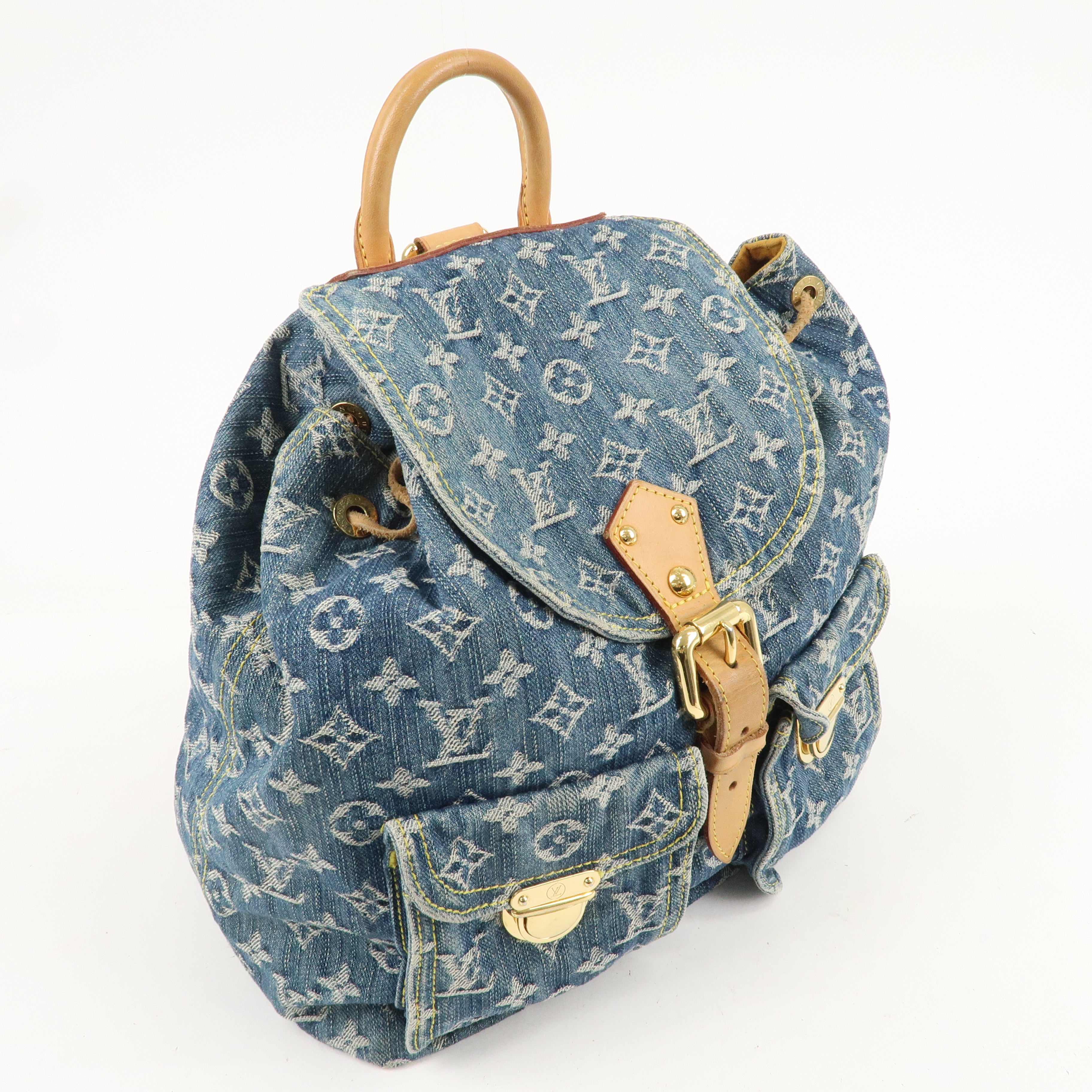 Louis Vuitton Monogram Denim Sac a Dos GM Back Pack Blue M95056