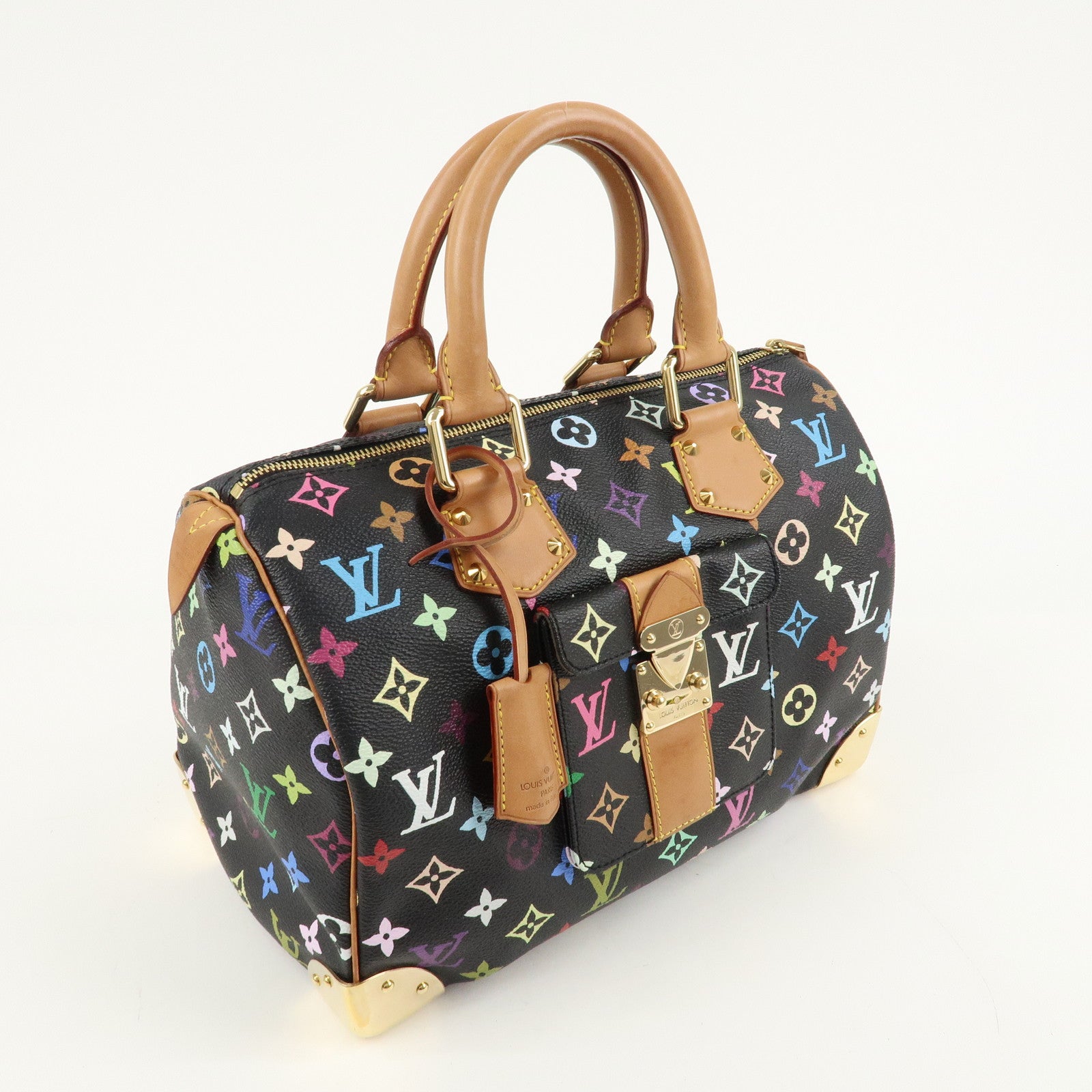 Louis Vuitton Monogram Multi Color Speedy 30 Hand Bag M92642 Used