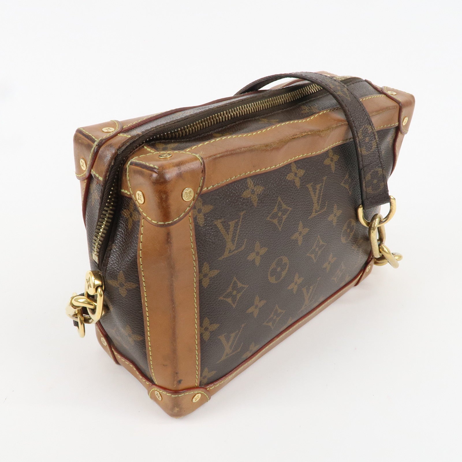 Louis Vuitton Monogram Soft Trunk Shoulder Bag Brown M44660