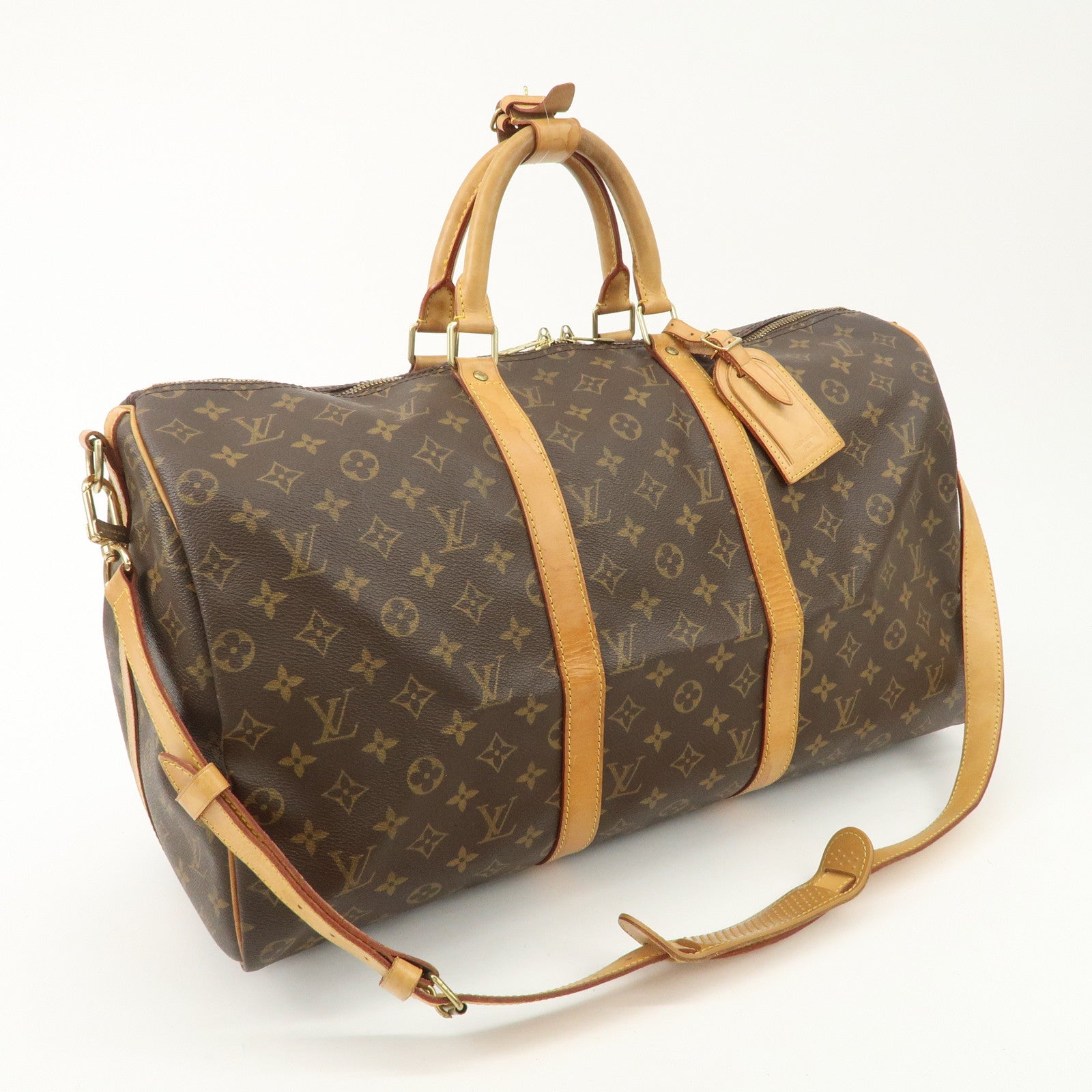 Louis Vuitton Monogram Keep All Bandouliere 50 Boston Bag M41416 Used