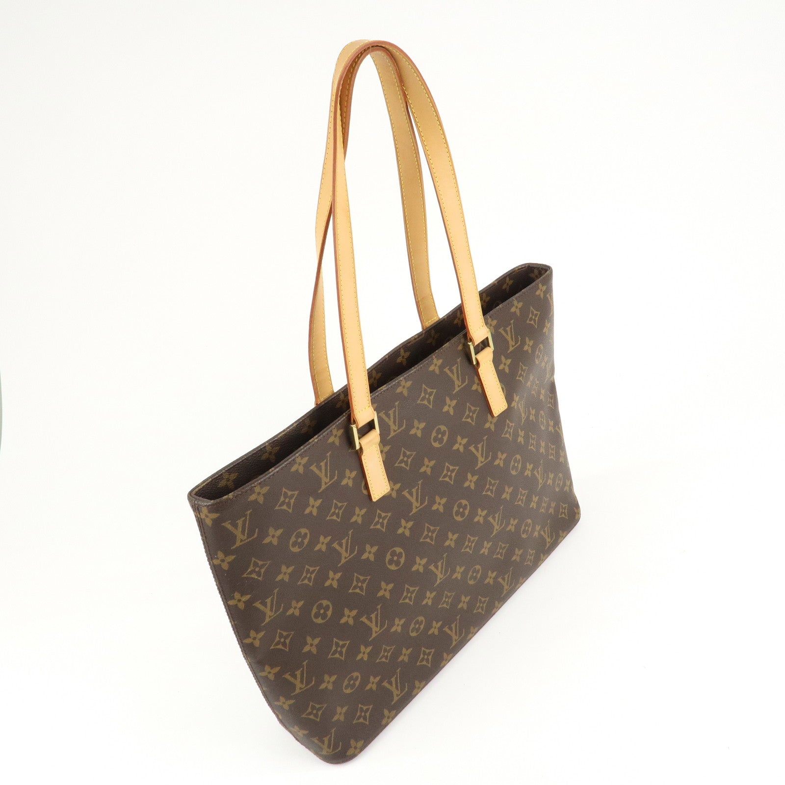 Louis Vuitton Monogram Luco Tote Bag Hand Bag Brown M51155 Used