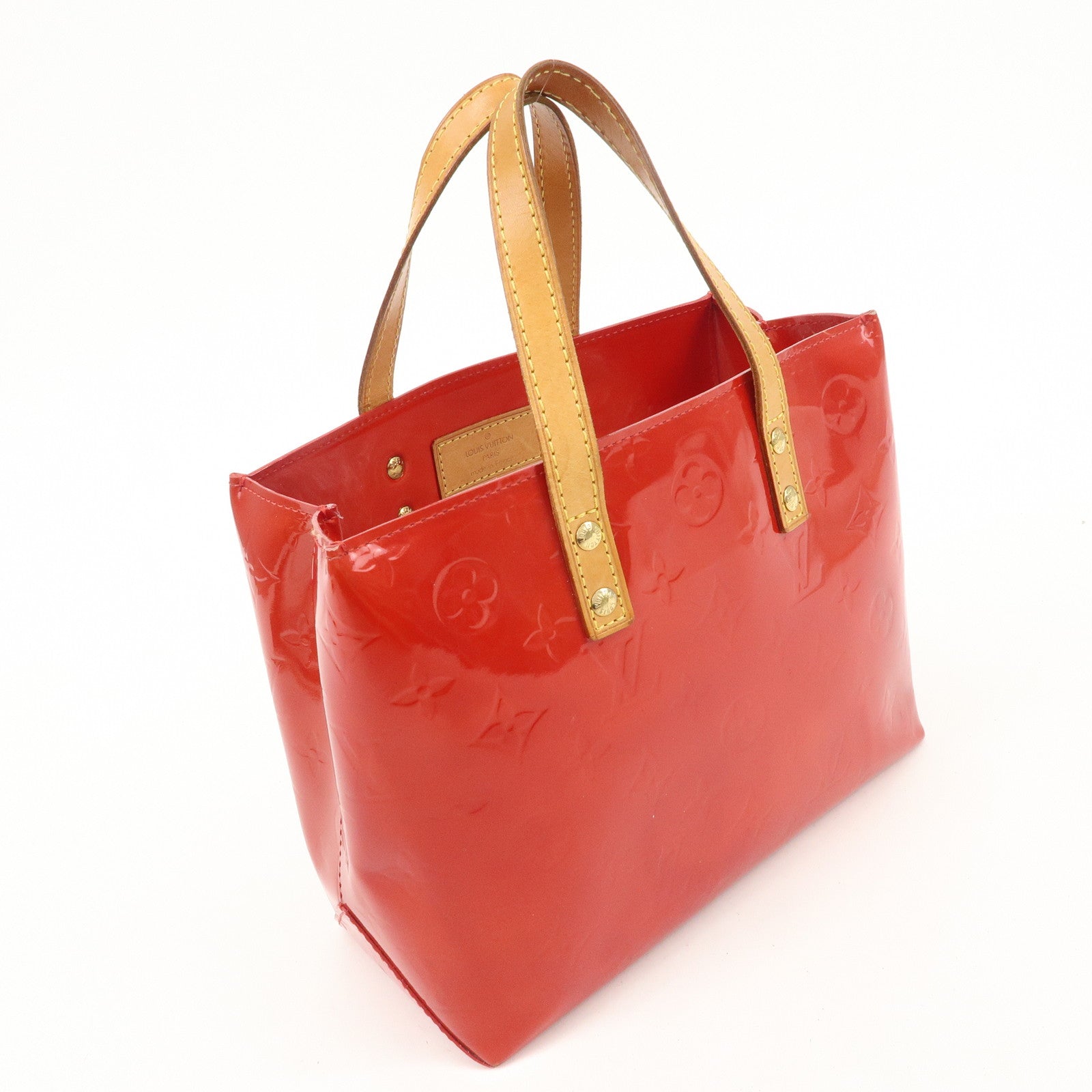 Louis Vuitton Monogram Vernis Lead PM Hand Bag M91088 Rouge Used