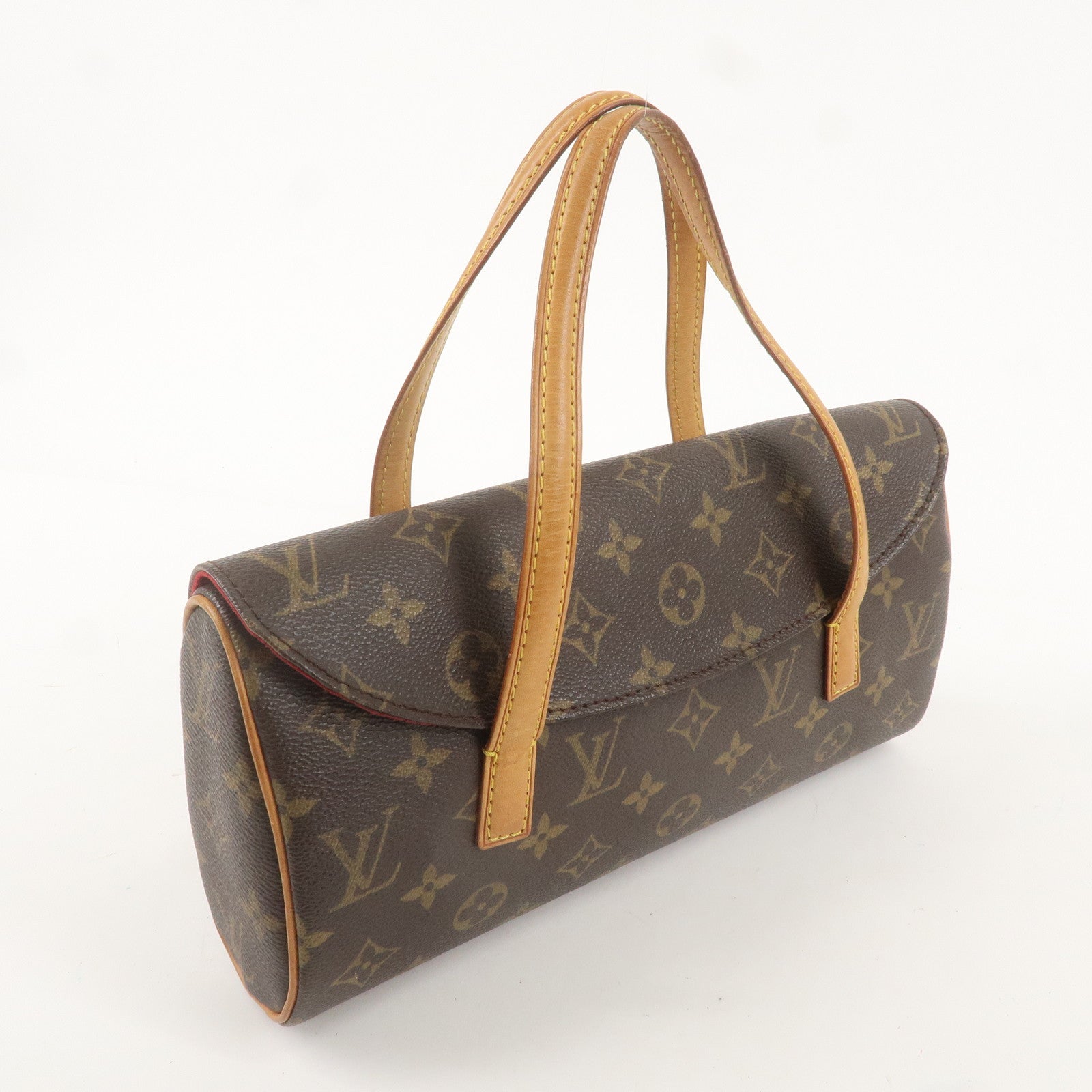 Louis Vuitton Monogram Sonatine Hand Bag Brown M51902