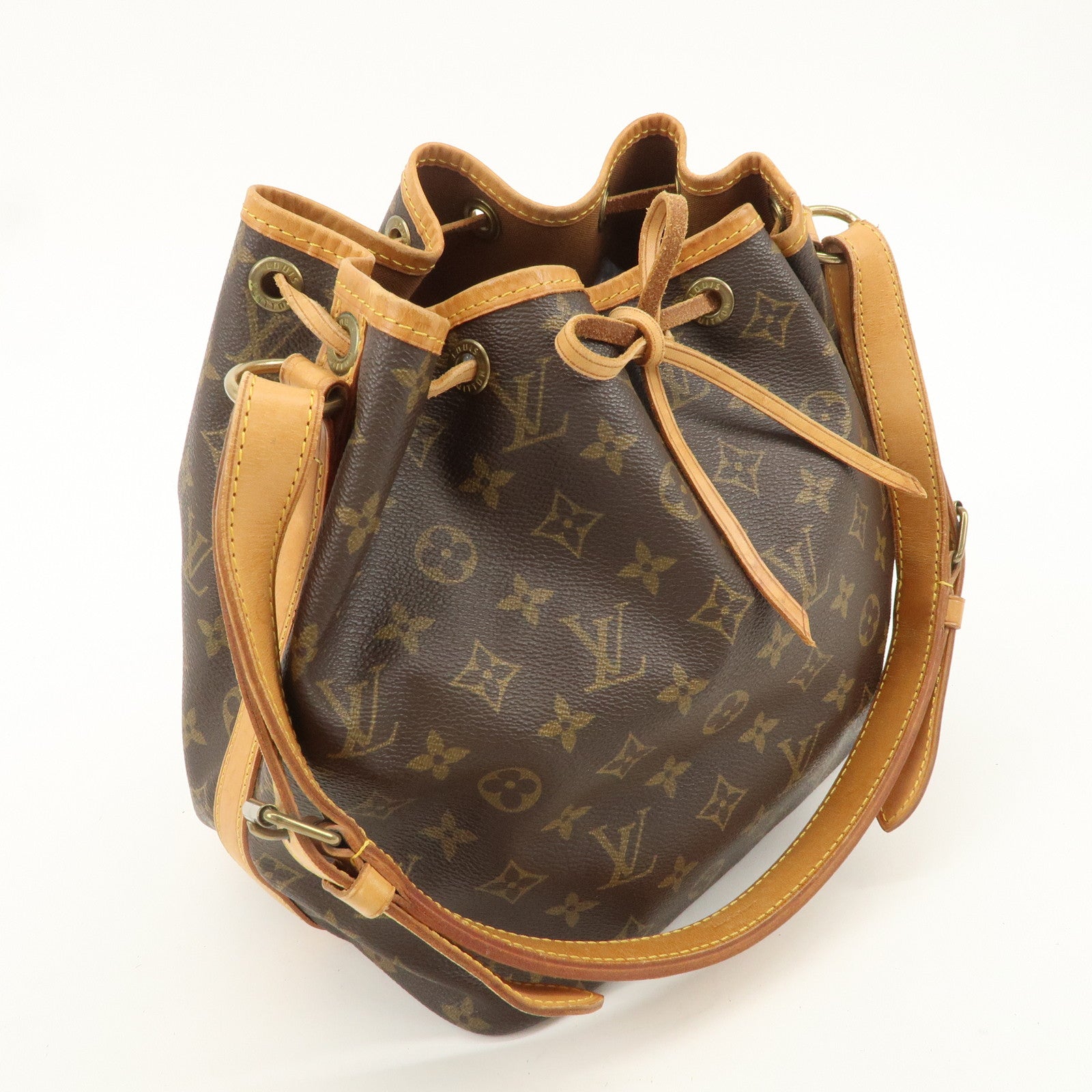 Louis Vuitton Monogram Petit Noe Shoulder Bag Brown M40818