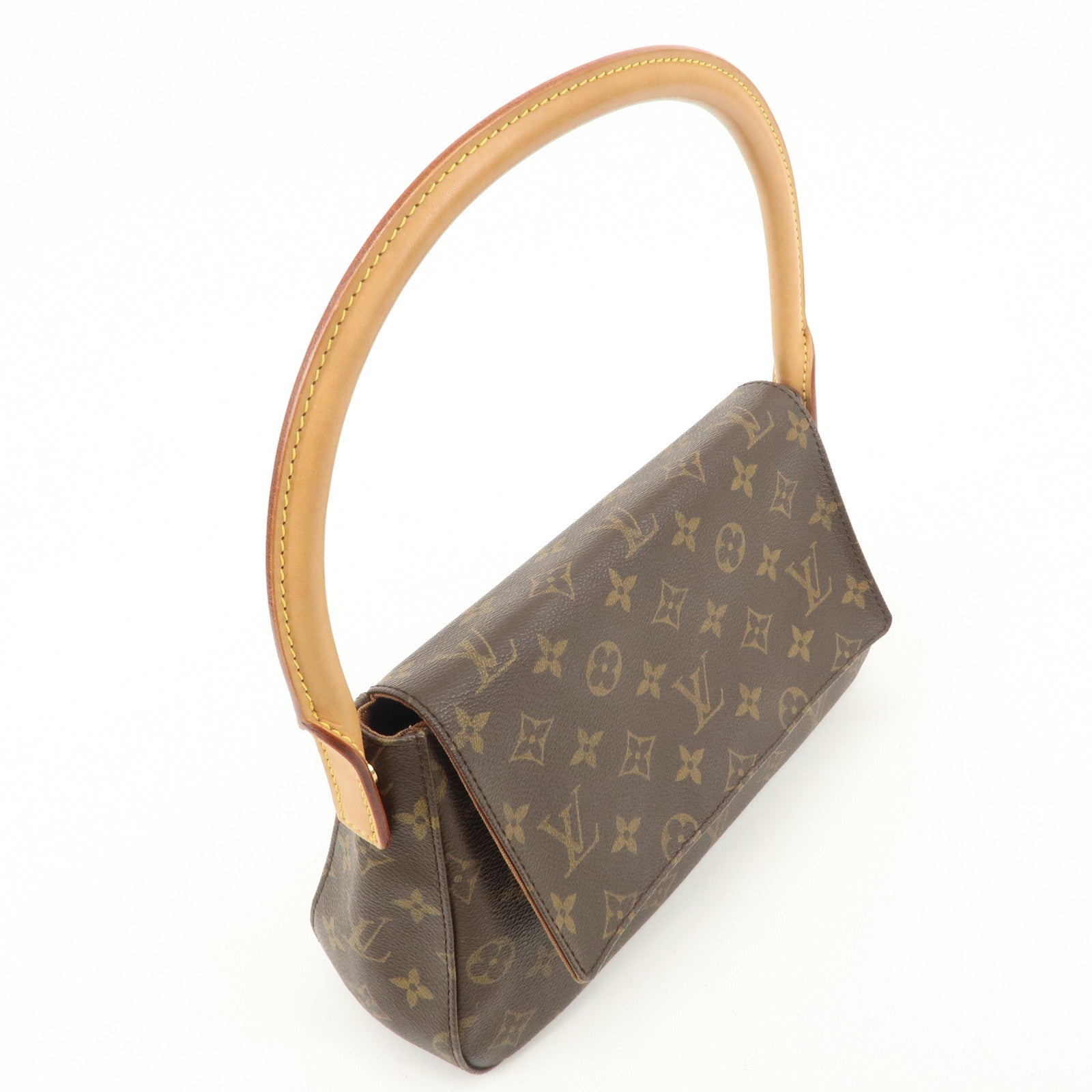 Louis Vuitton Monogram Mini Looping Shoulder Bag Hand Bag M51147 Used