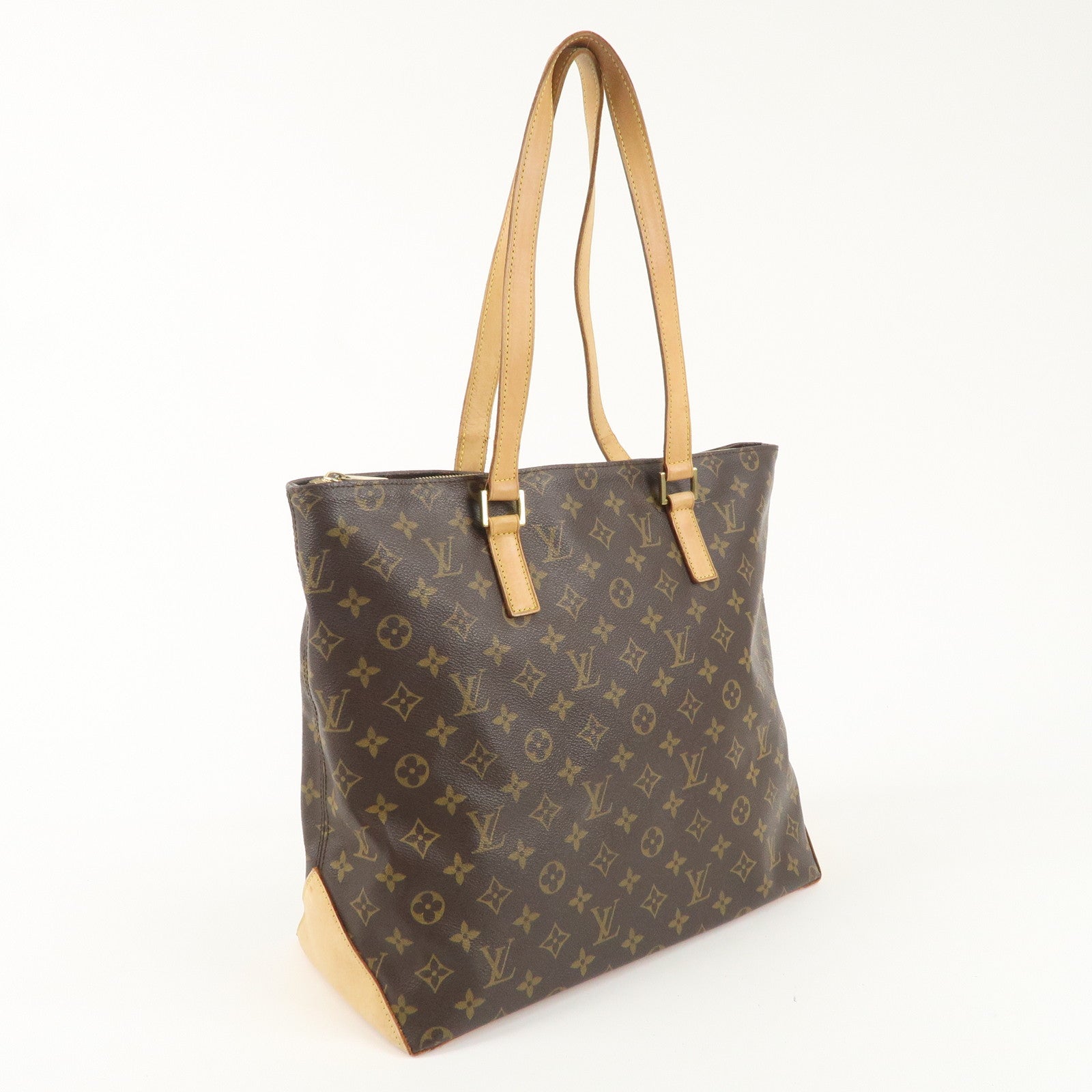 Louis Vuitton Monogram Cabas Mezzo Tote Bag Brown M51151