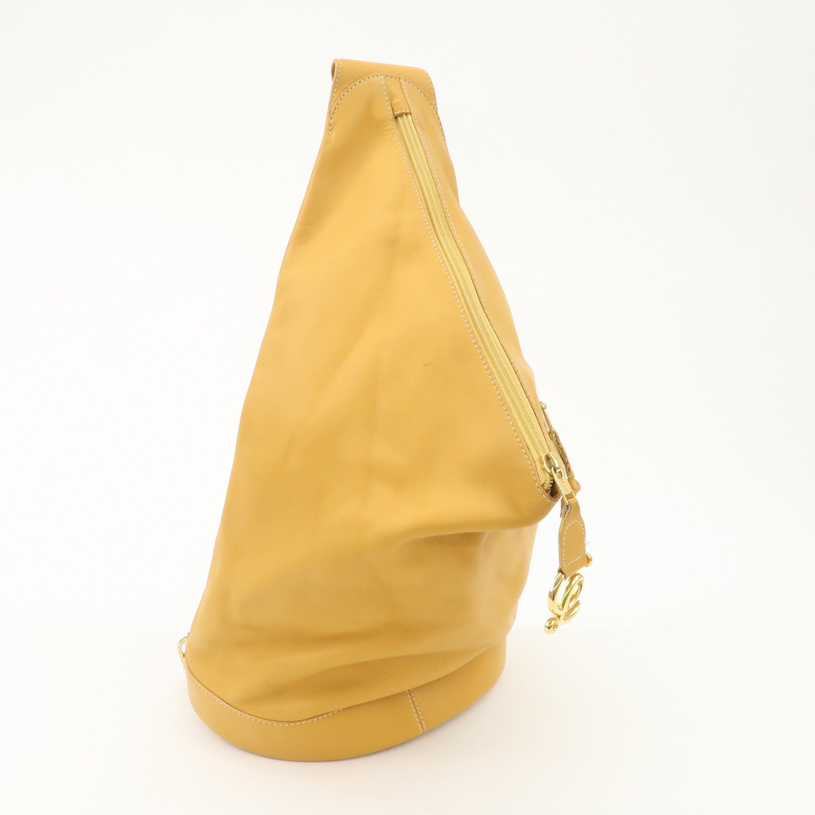 LOEWE Leather Anton Backpack Rucksack Shoulder Bag Yellow