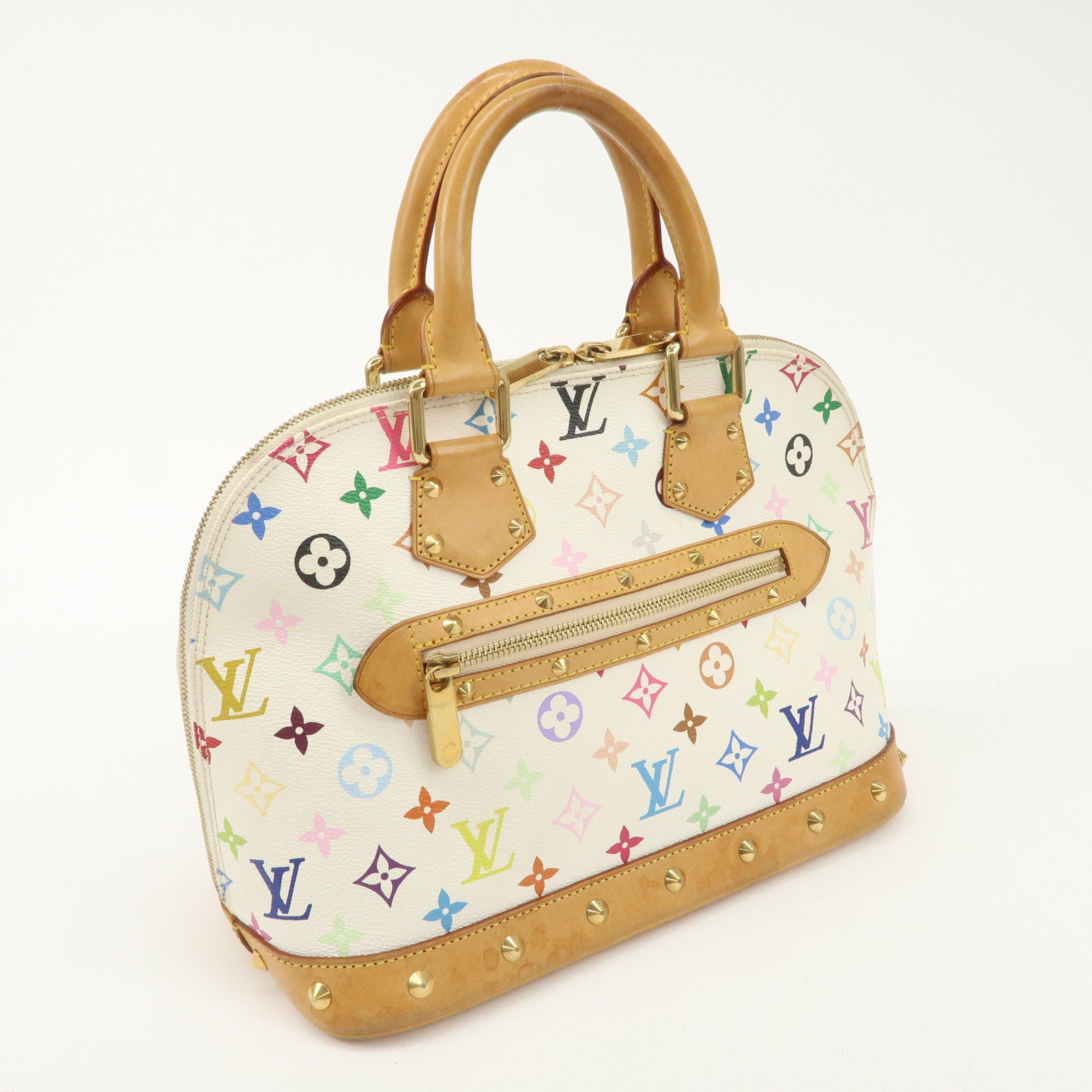 Louis Vuitton Monogram Multicolor Alma PM Hand Bag Blanc M92647