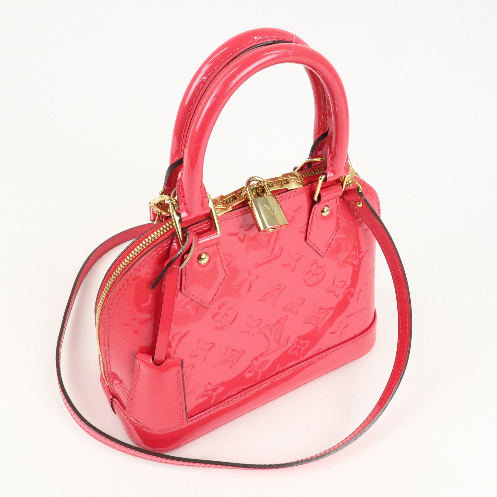 Louis Vuitton Monogram Vernis Alma BB 2Way Bag Rose Indien M91771 Used