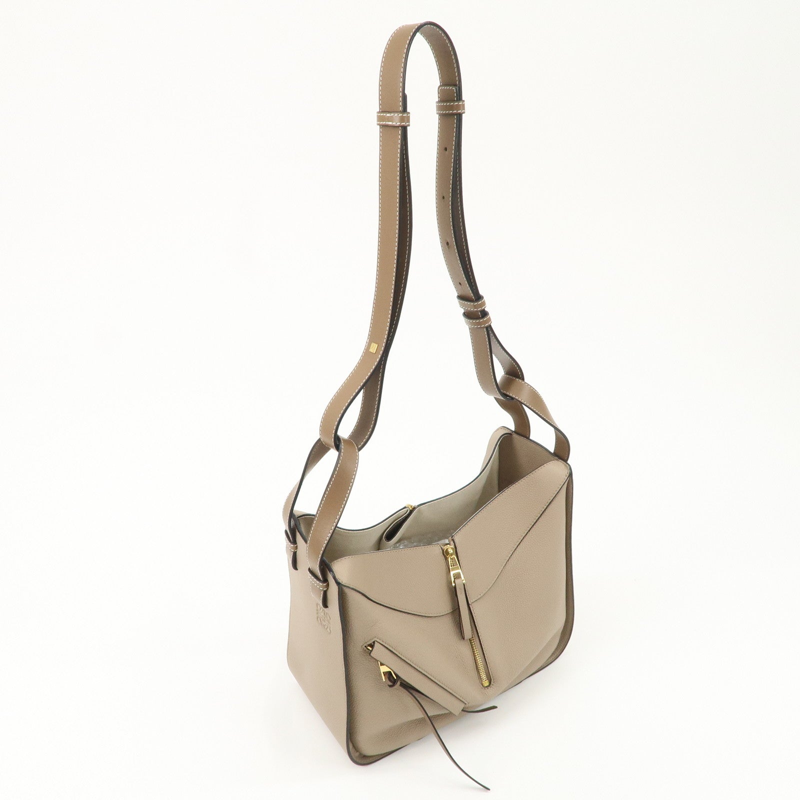 LOEWE Leather Hammock Small Shoudler Bag Beige 314.12BZ95