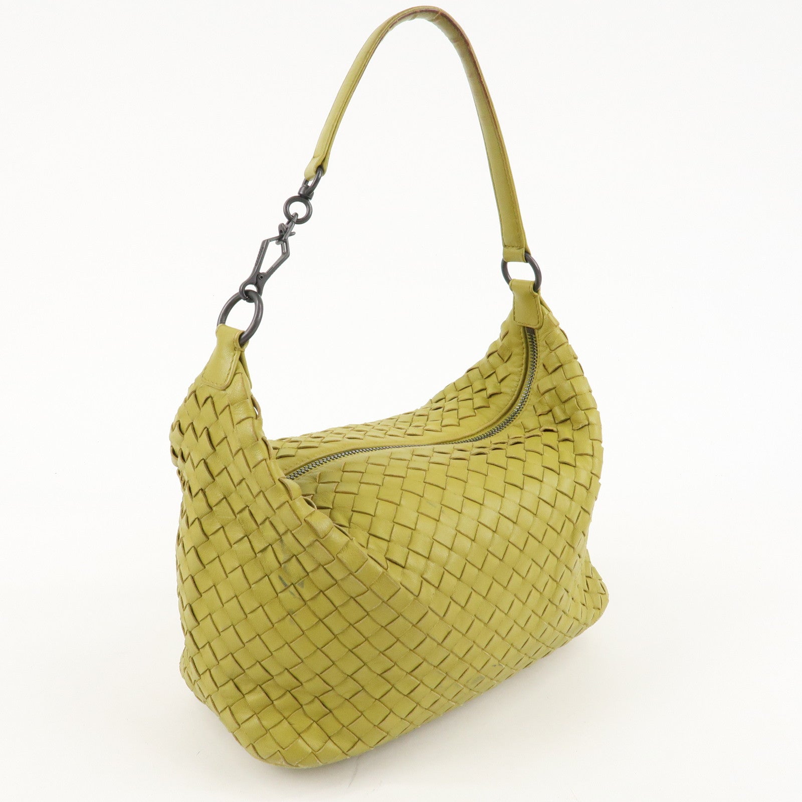 BOTTEGA VENETA Intrecciato Leather Hand Shoulder Bag Yellow