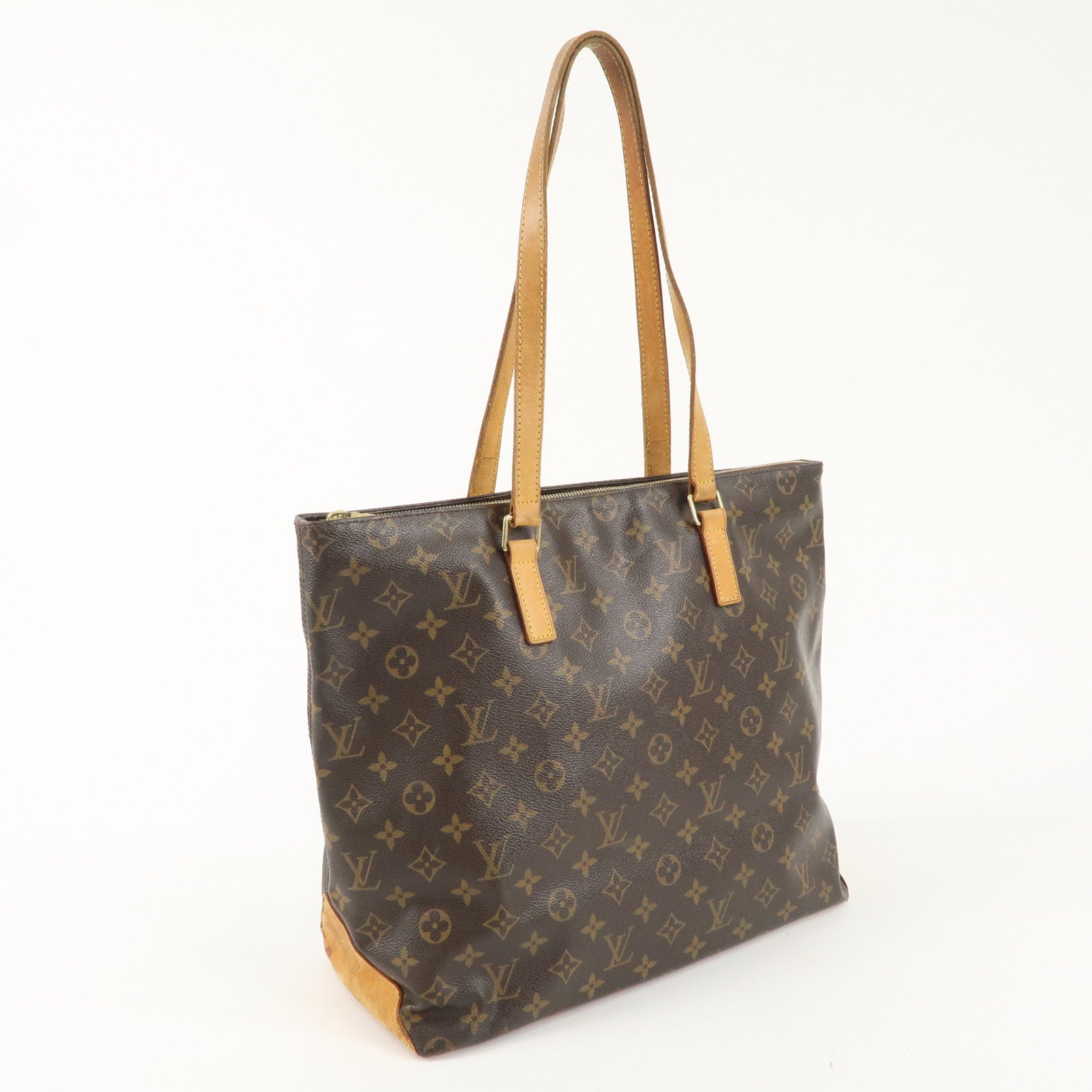 Louis Vuitton Monogram Cabas Mezzo Tote Bag Brown M51151