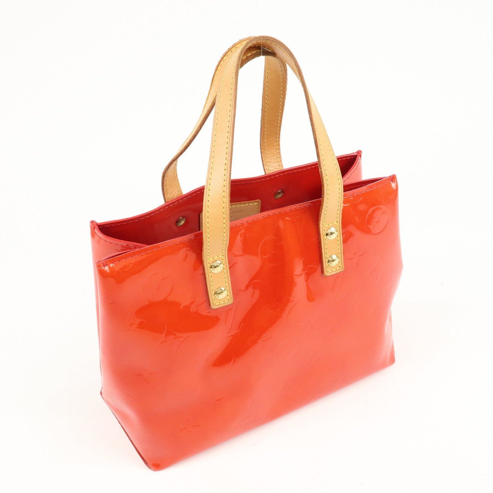 Louis Vuitton Monogram Vernis Lead PM Hand Bag M91088 Rouge