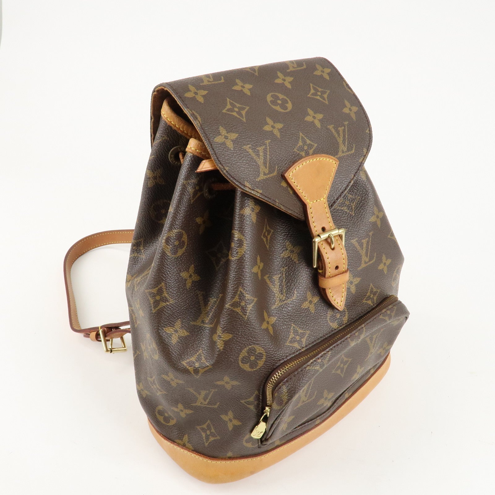 Louis Vuitton Monogram Montsouris MM Back Pack Bag M51136 Used