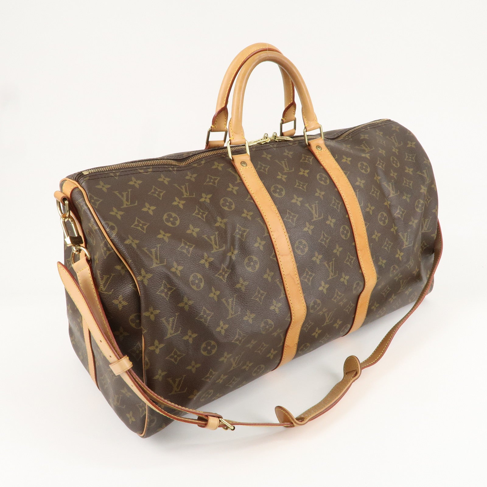 Louis Vuitton Monogram Keep All Bandouliere 55 Boston Bag M41414