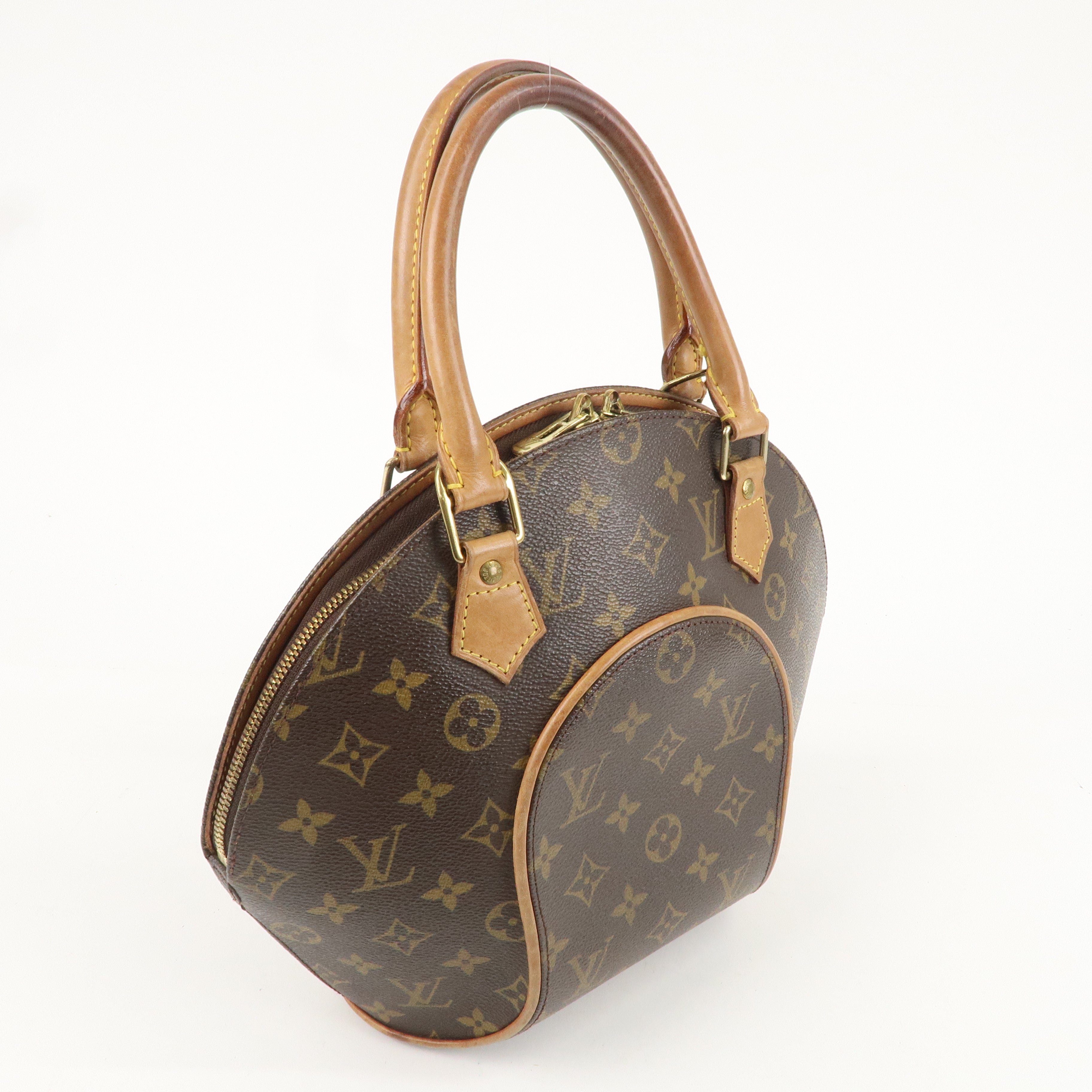 Louis Vuitton Monogram Ellipse MM Hand Bag Brown M51127 Used