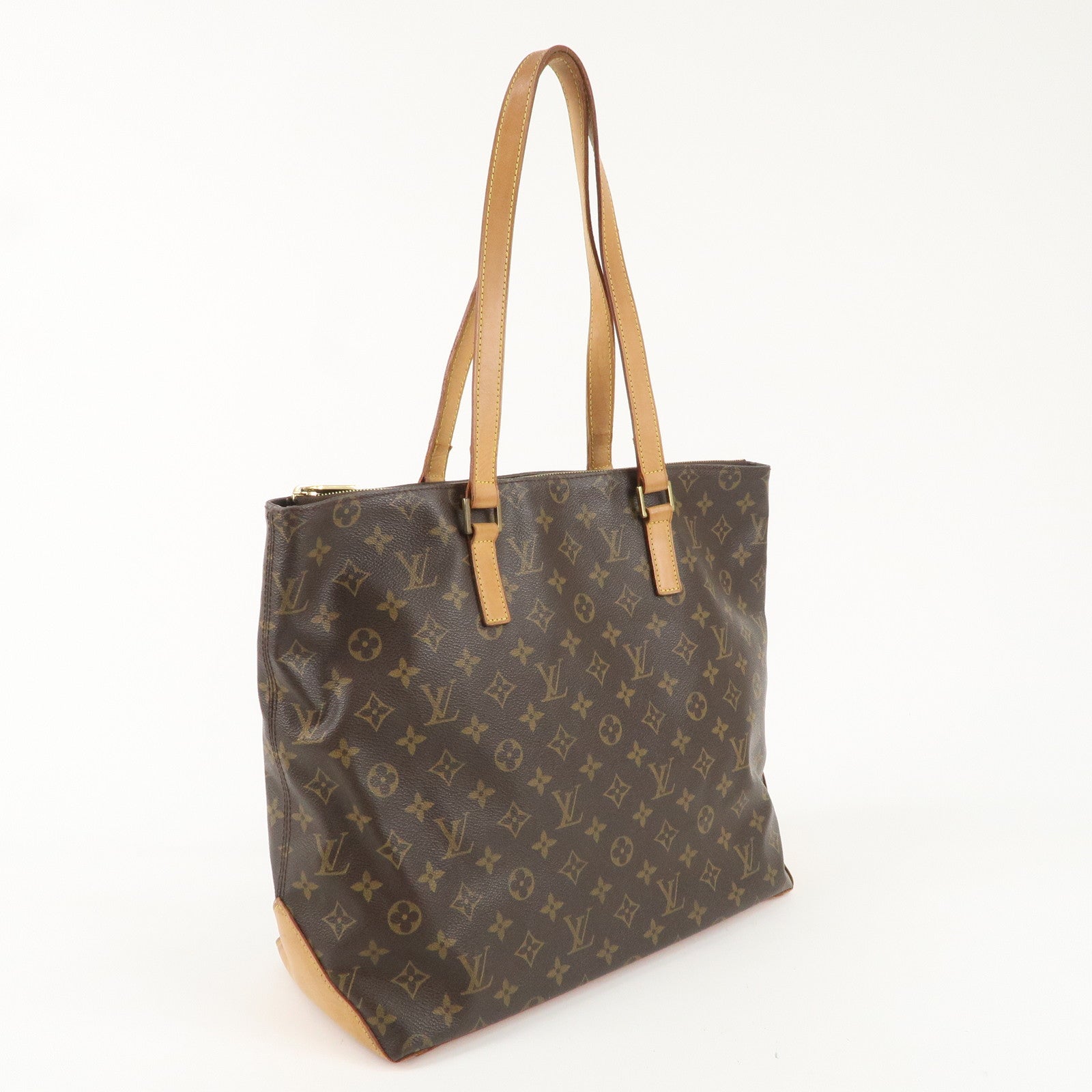 Louis Vuitton Monogram Cabas Mezzo Tote Bag Brown M51151