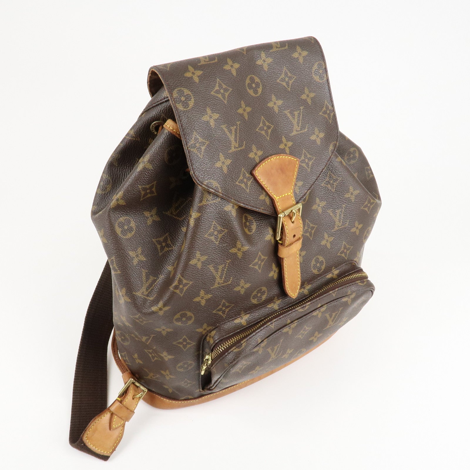 Louis Vuitton Monogram Montsouris GM Back Pack Brown M51135 Used