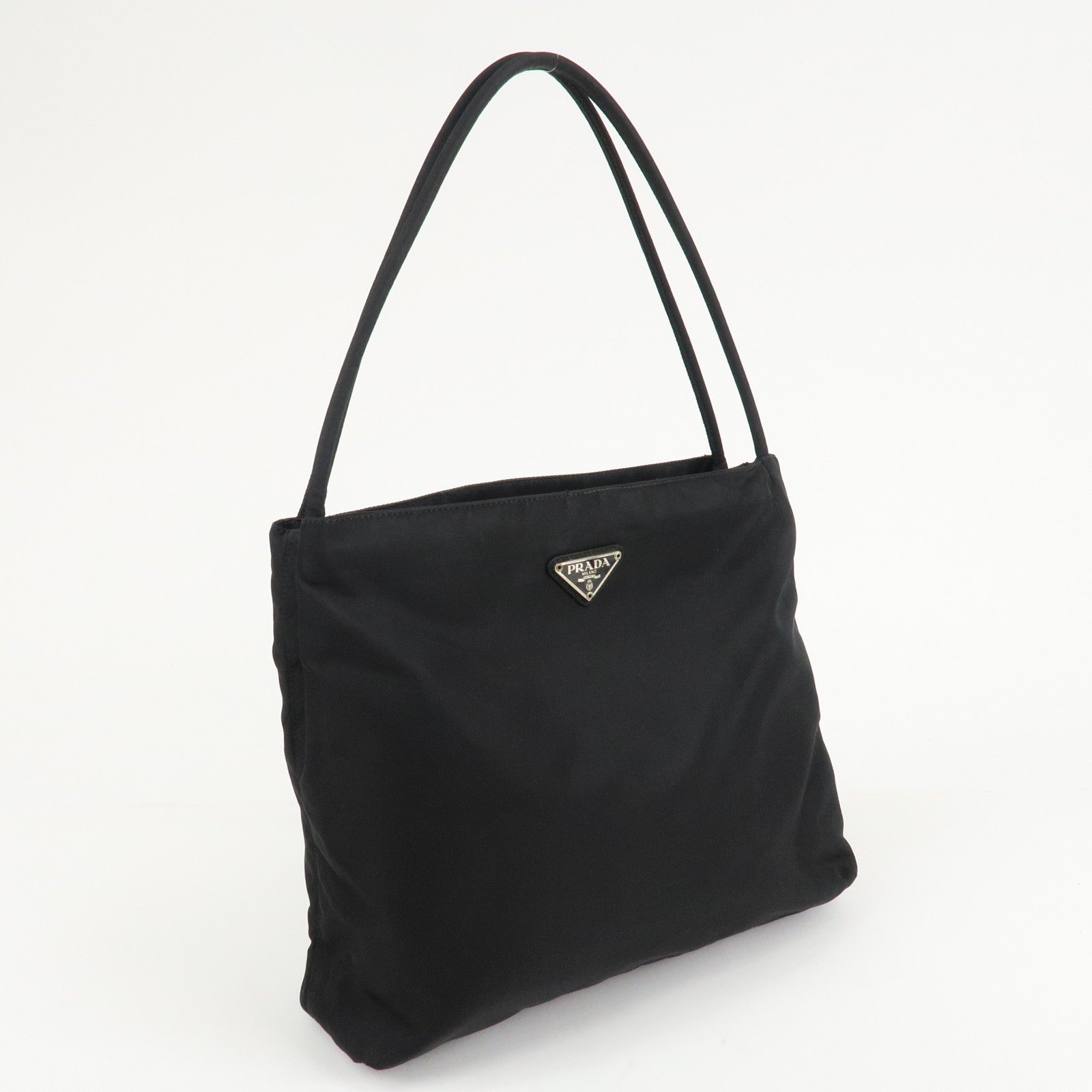 PRADA Logo Nylon Tote Bag Shoulder Bag Hand Bag Black B6242