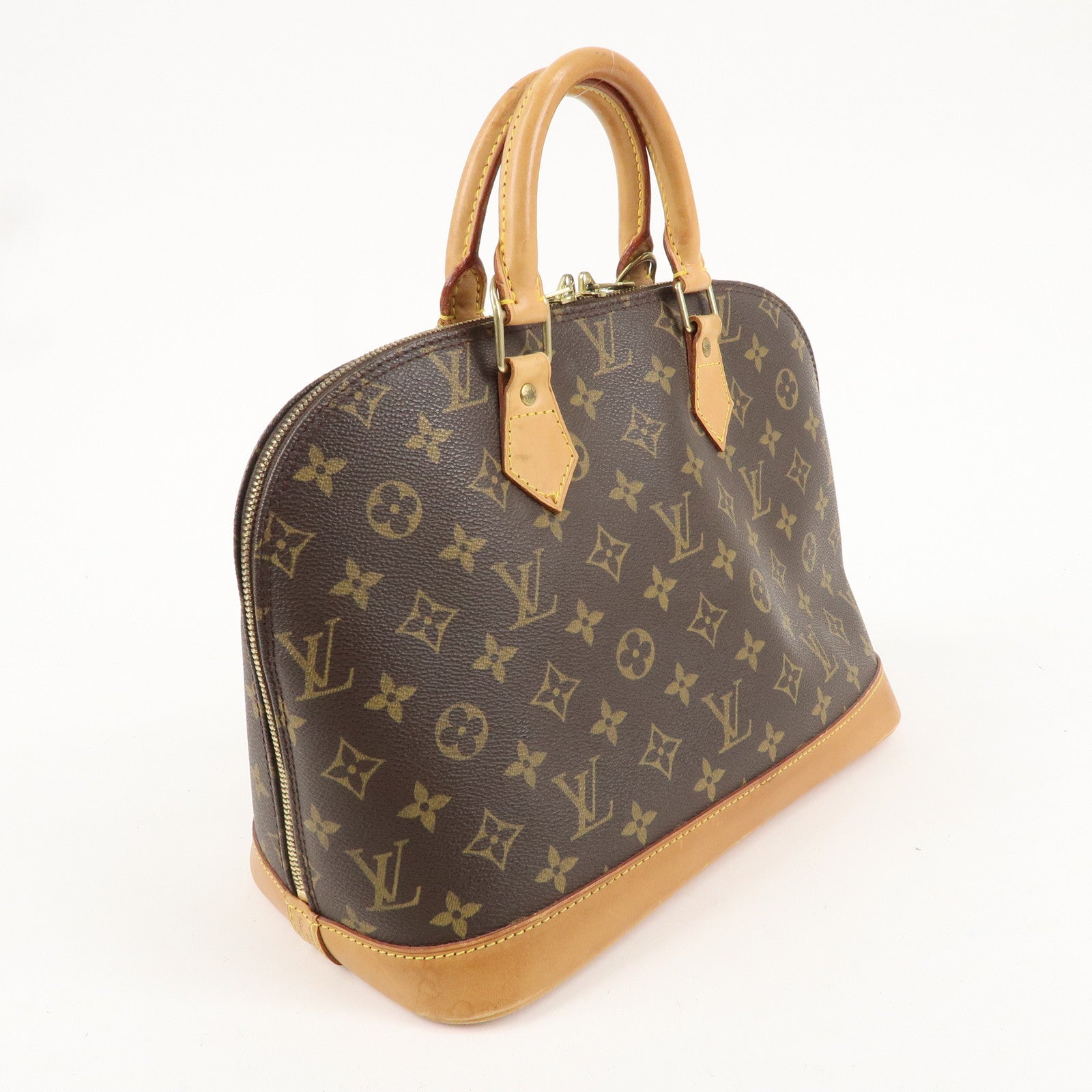 Louis Vuitton Monogram Alma Hand Bag Brown M51130