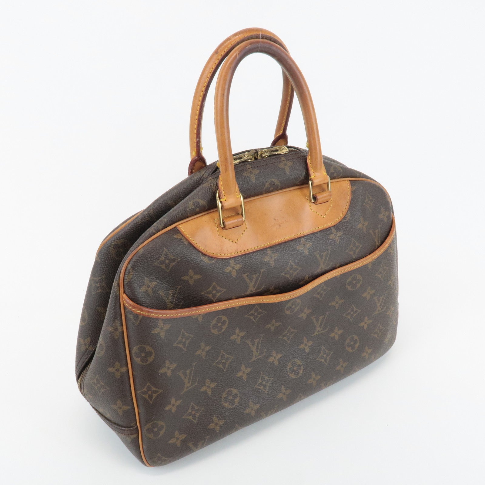 Louis Vuitton Monogram Deauville Hand Bag Brown M47270