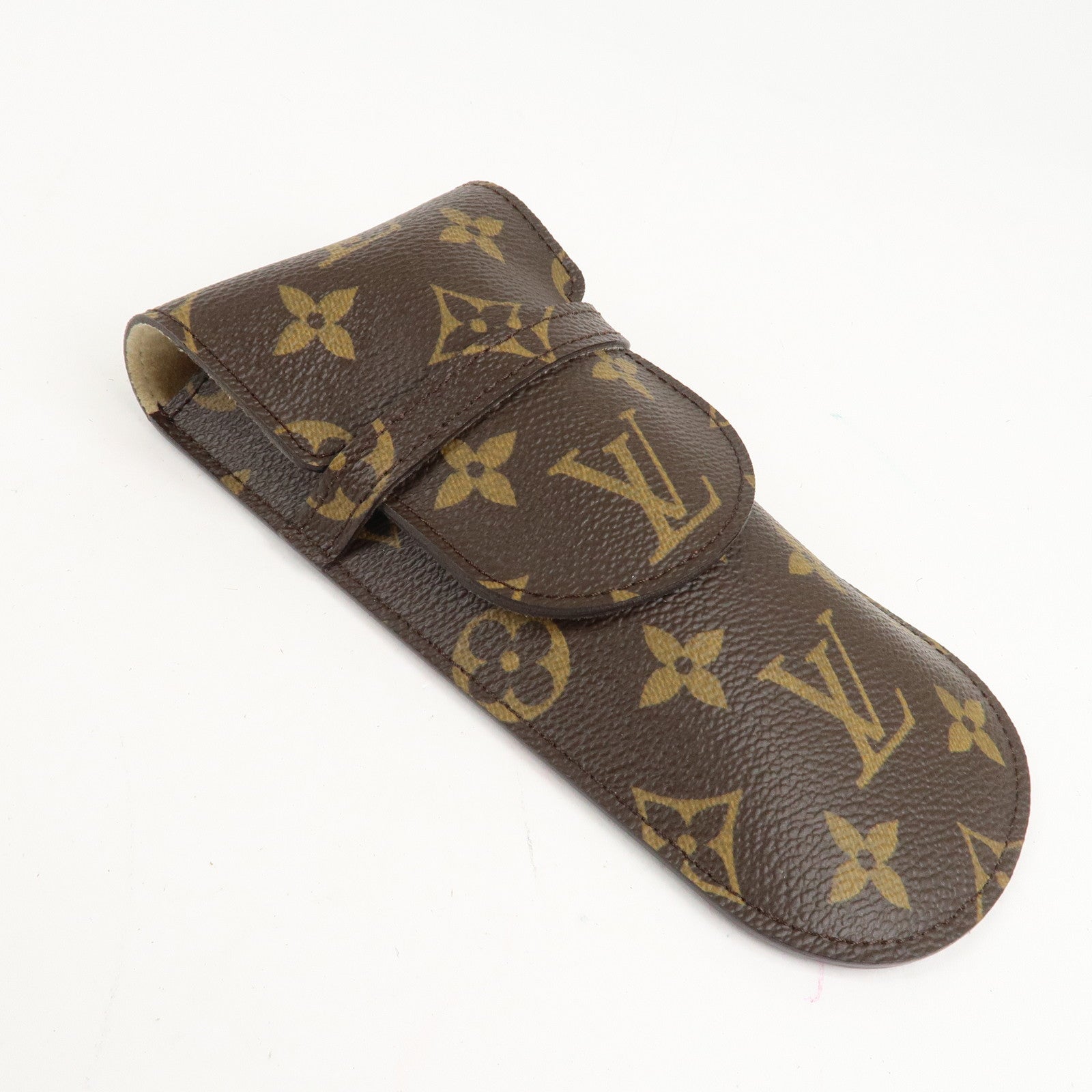 Louis Vuitton Monogram etui a lunettes lavel Glasses Case M62970 Used