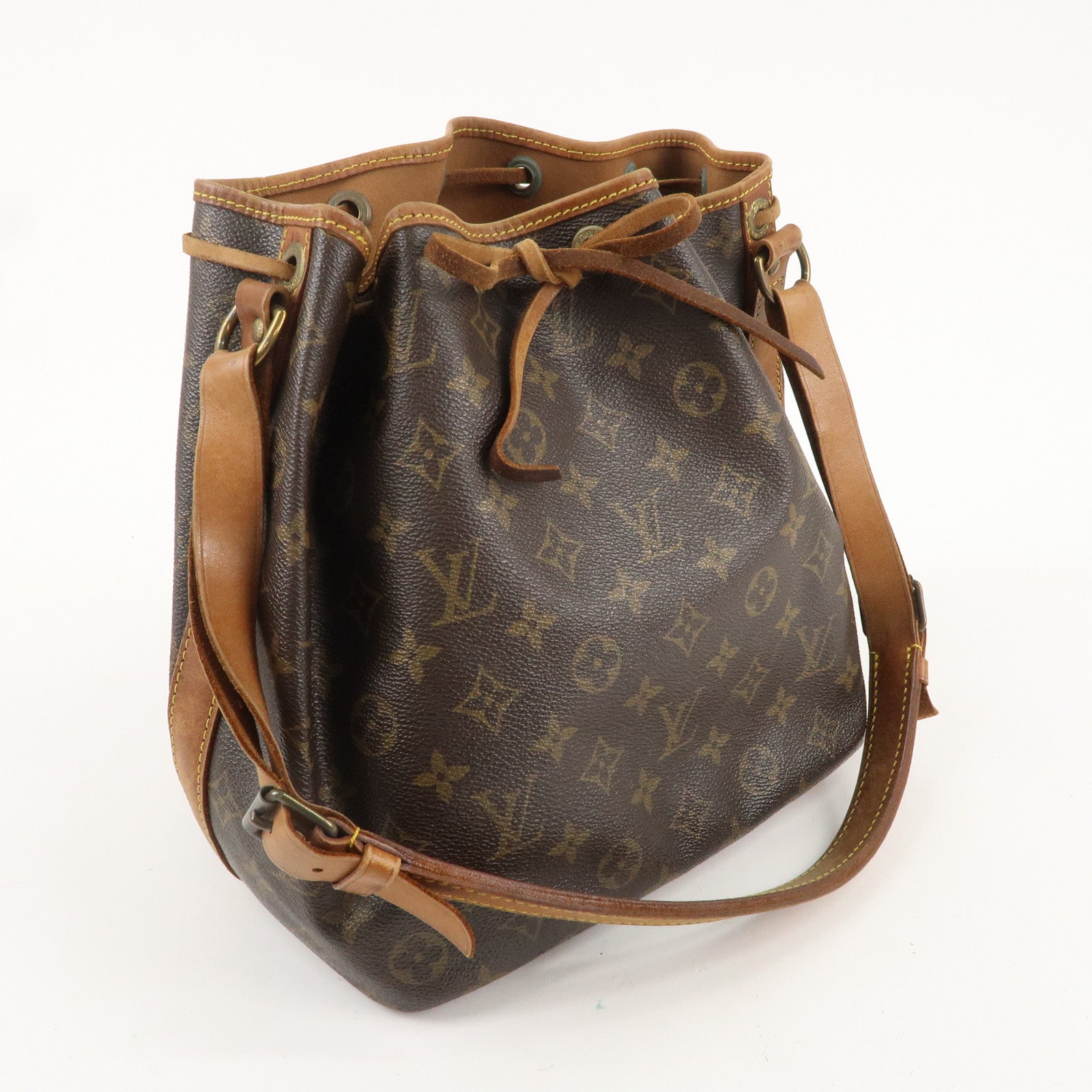 Louis Vuitton Monogram Petit Noe Shoulder Bag Brown M42226