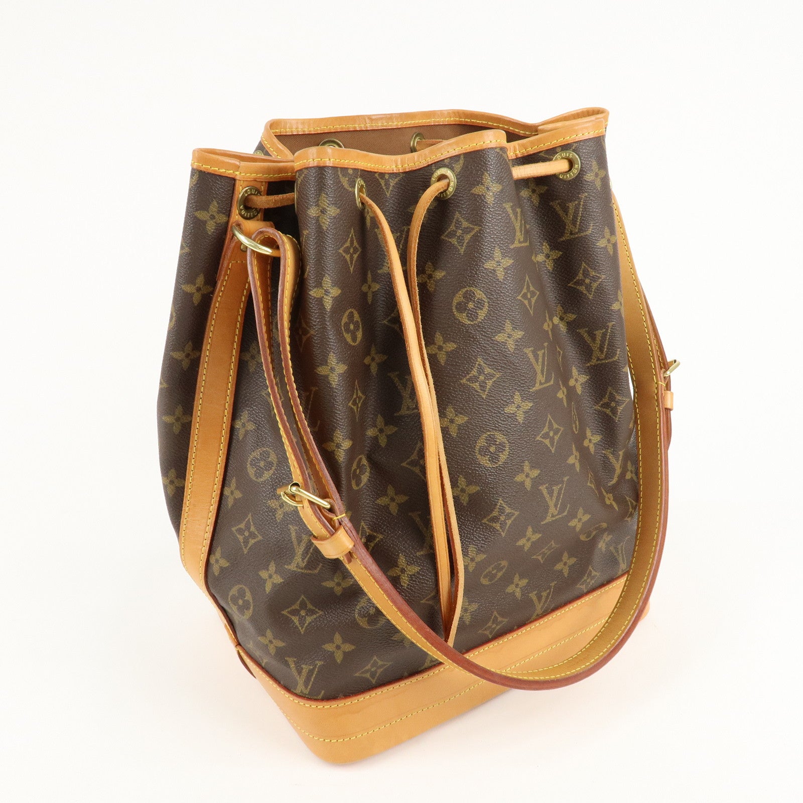 Louis Vuitton Monogram Noe Shoulder Bag Hand Bag Brown M42224 Used