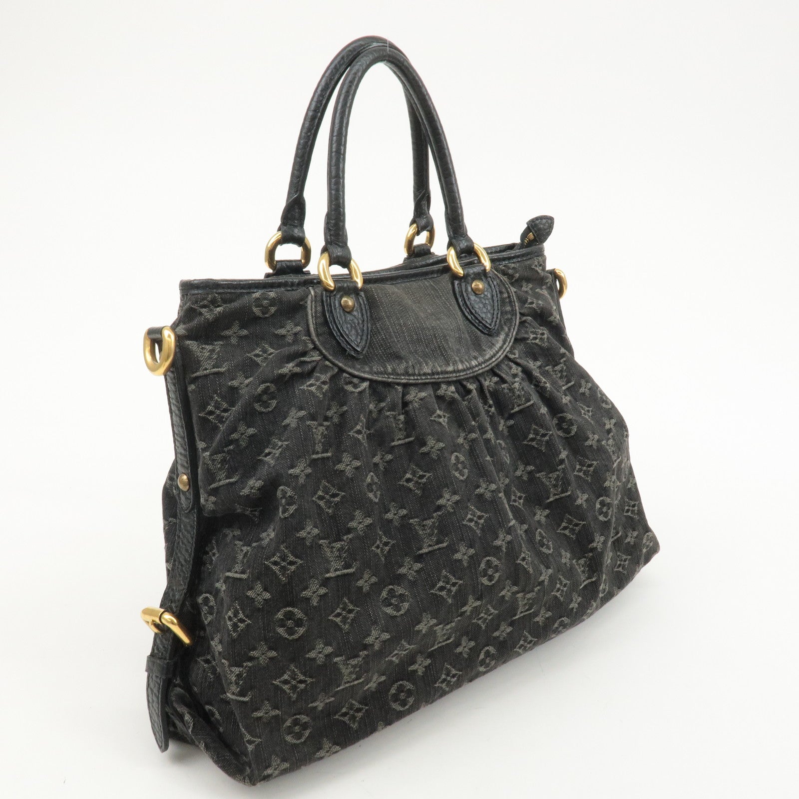 Louis Vuitton Monogram Denim Neo Cabby GM Shoulder Bag Noir M95352