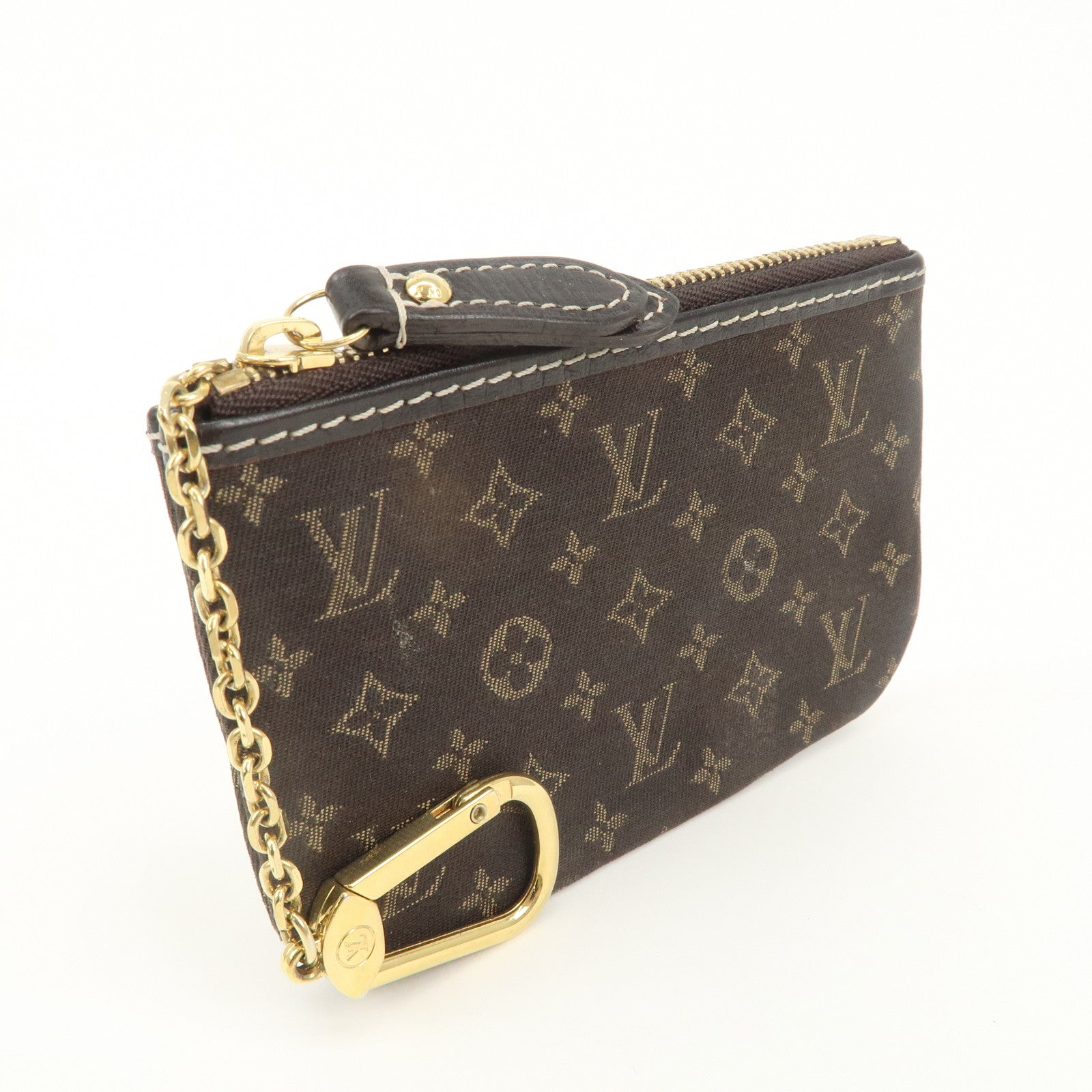 Louis Vuitton Monogram Mini Lin Pochette Cles Coin Case M95230