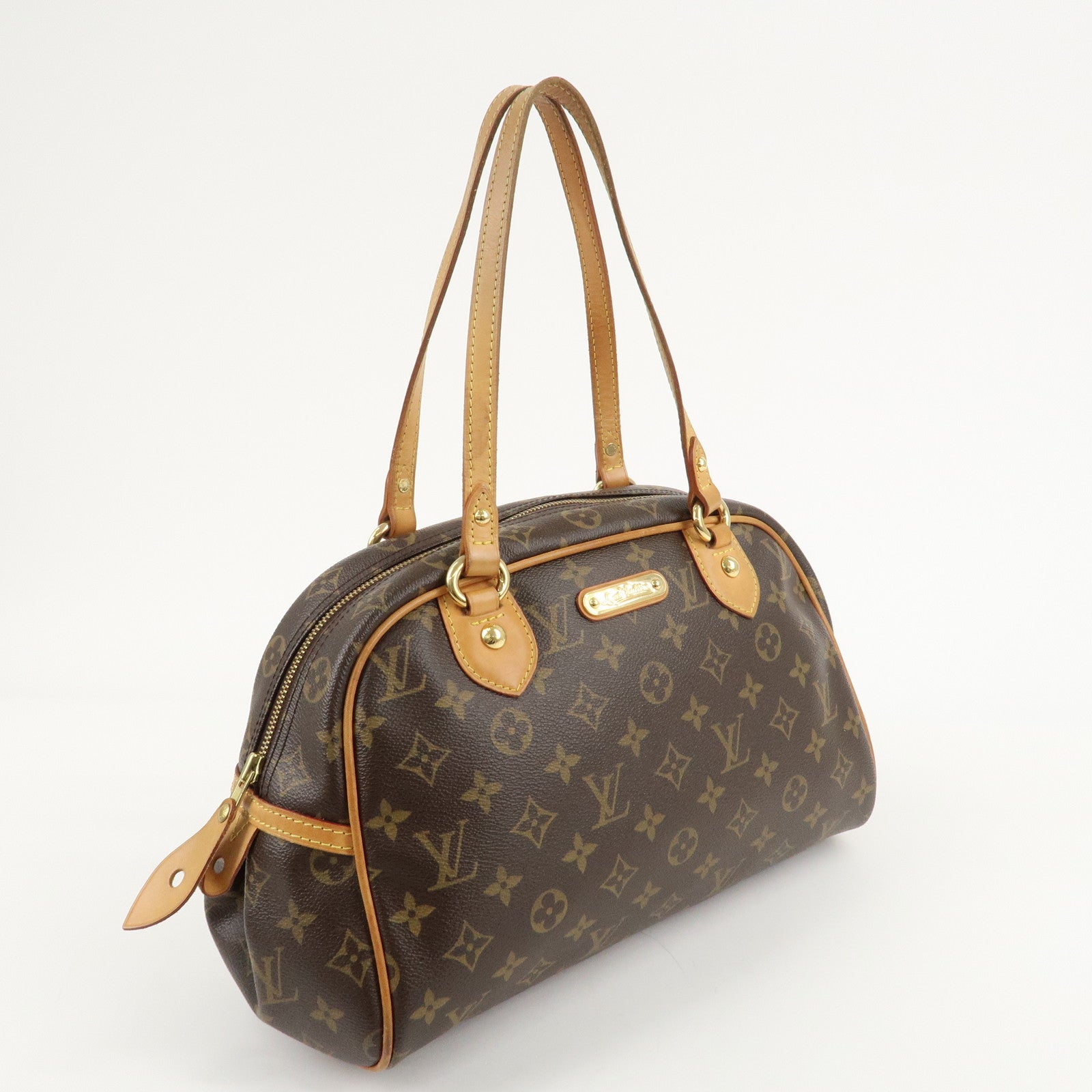 Louis Vuitton Monogram Montorgueil PM Hand Bag Brown M95565 Used