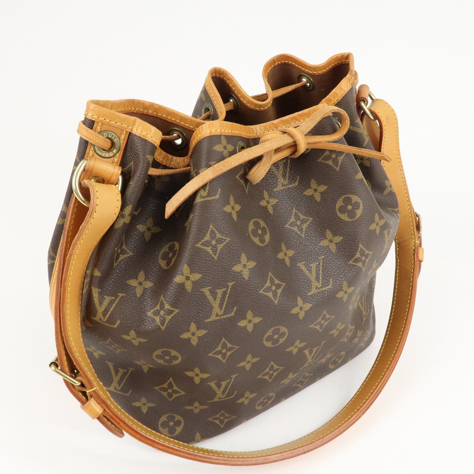 Louis Vuitton Monogram Petit Noe Shoulder Bag Brown M42226 Used