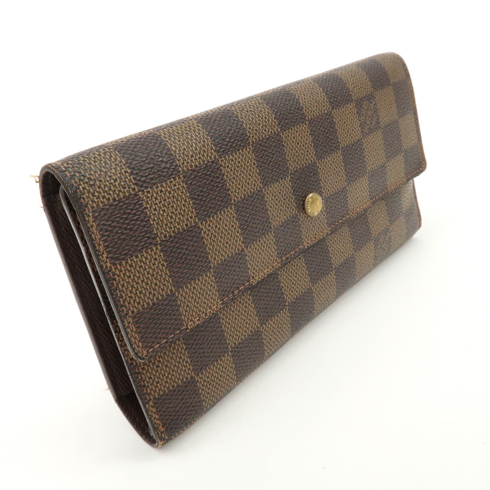 Louis vuitton Damier Porte Tresor International Long Wallet N61215