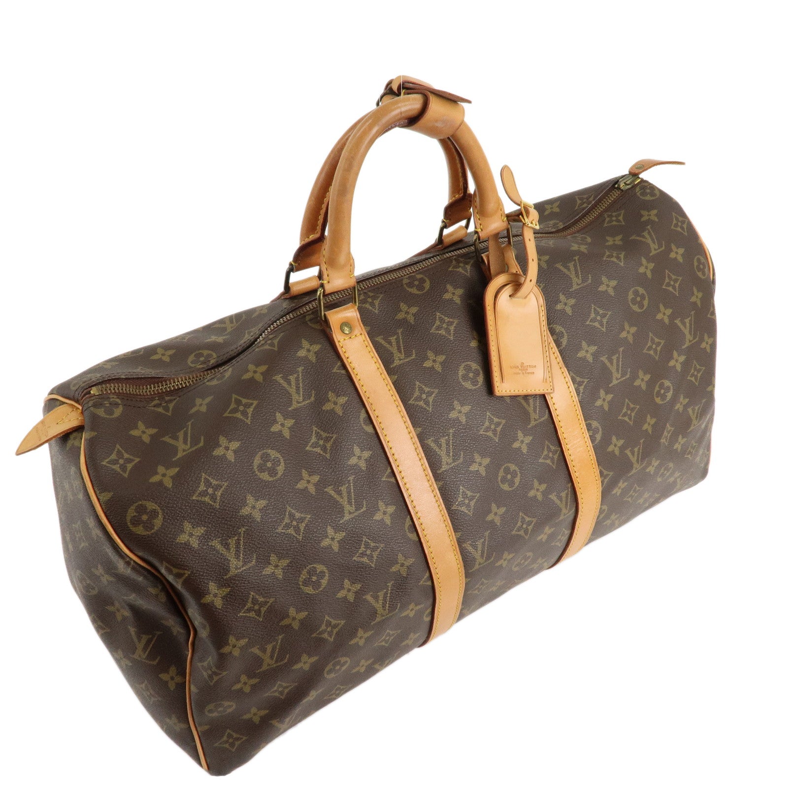 Louis Vuitton Monogram Keep All 50 Bag Boston Bag Brown M41426 Used