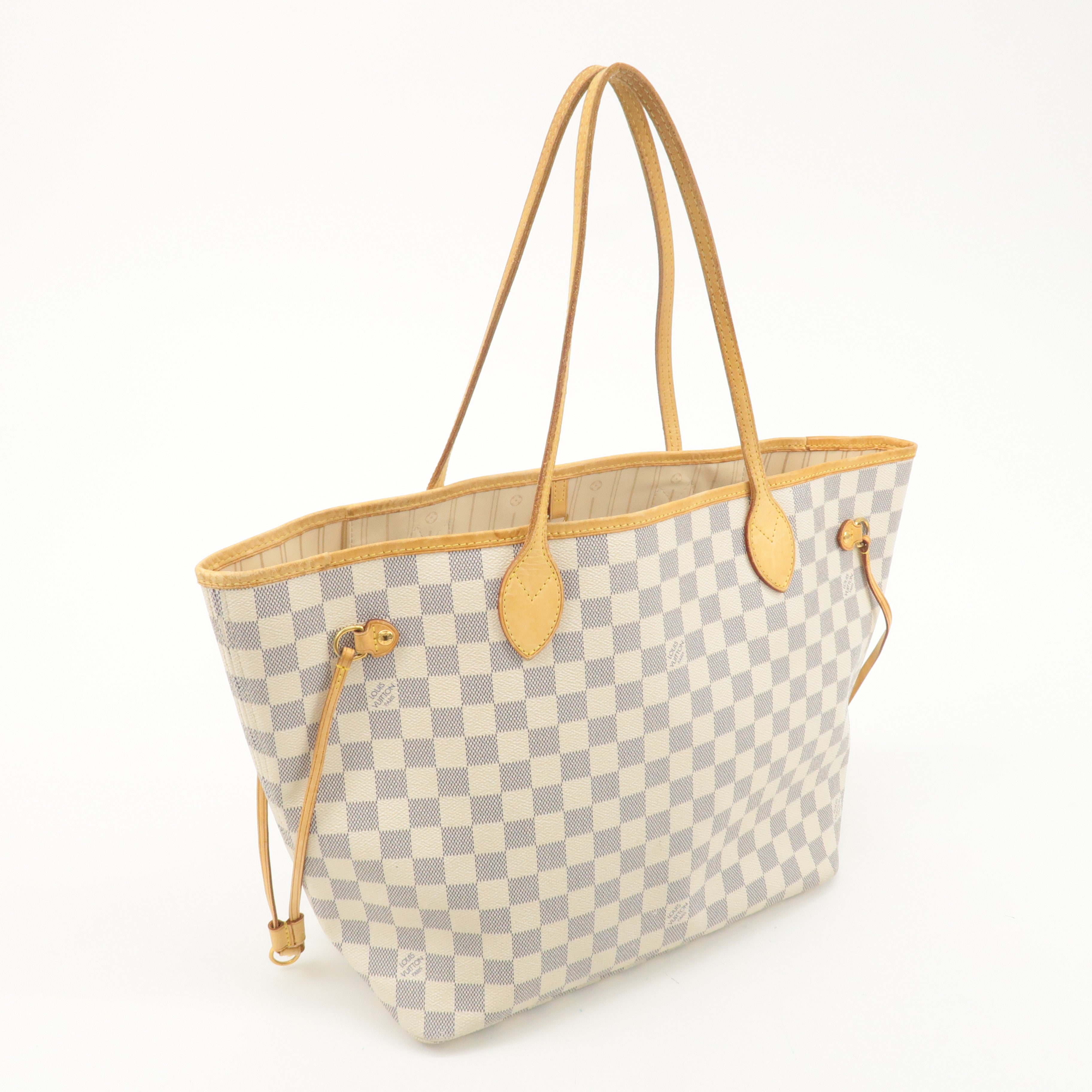 Louis Vuitton Damier Azur Neverfull MM Tote Bag Hand Bag N51107