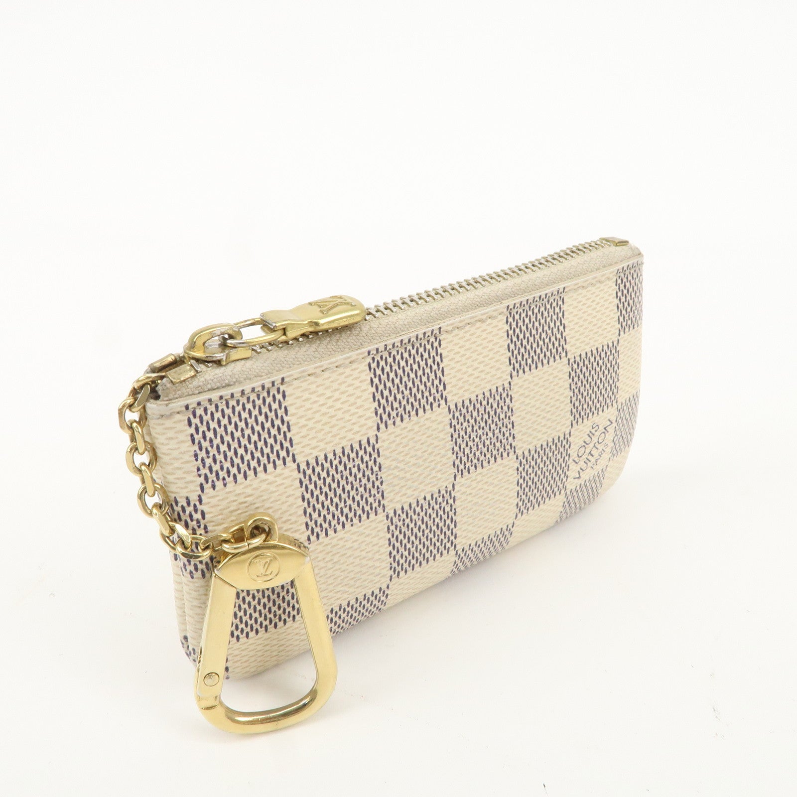 Louis Vuitton Damier Azur Pochette Cles Coin Case N62659 Used