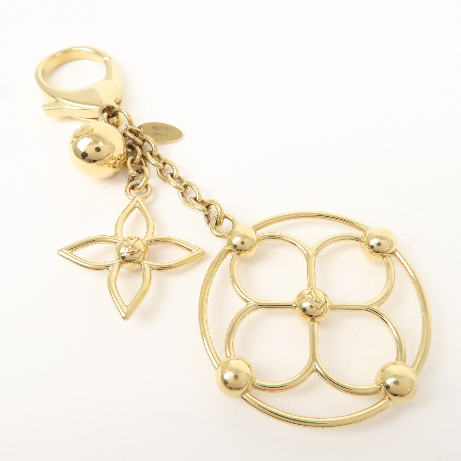 Louis Vuitton Bloomy Key Chain Bag Charm Gold M67931