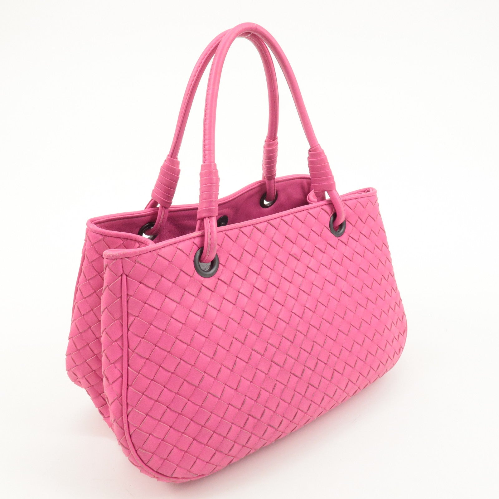 BOTTEGA VENETA Intrecciato Leather Handbag Pink