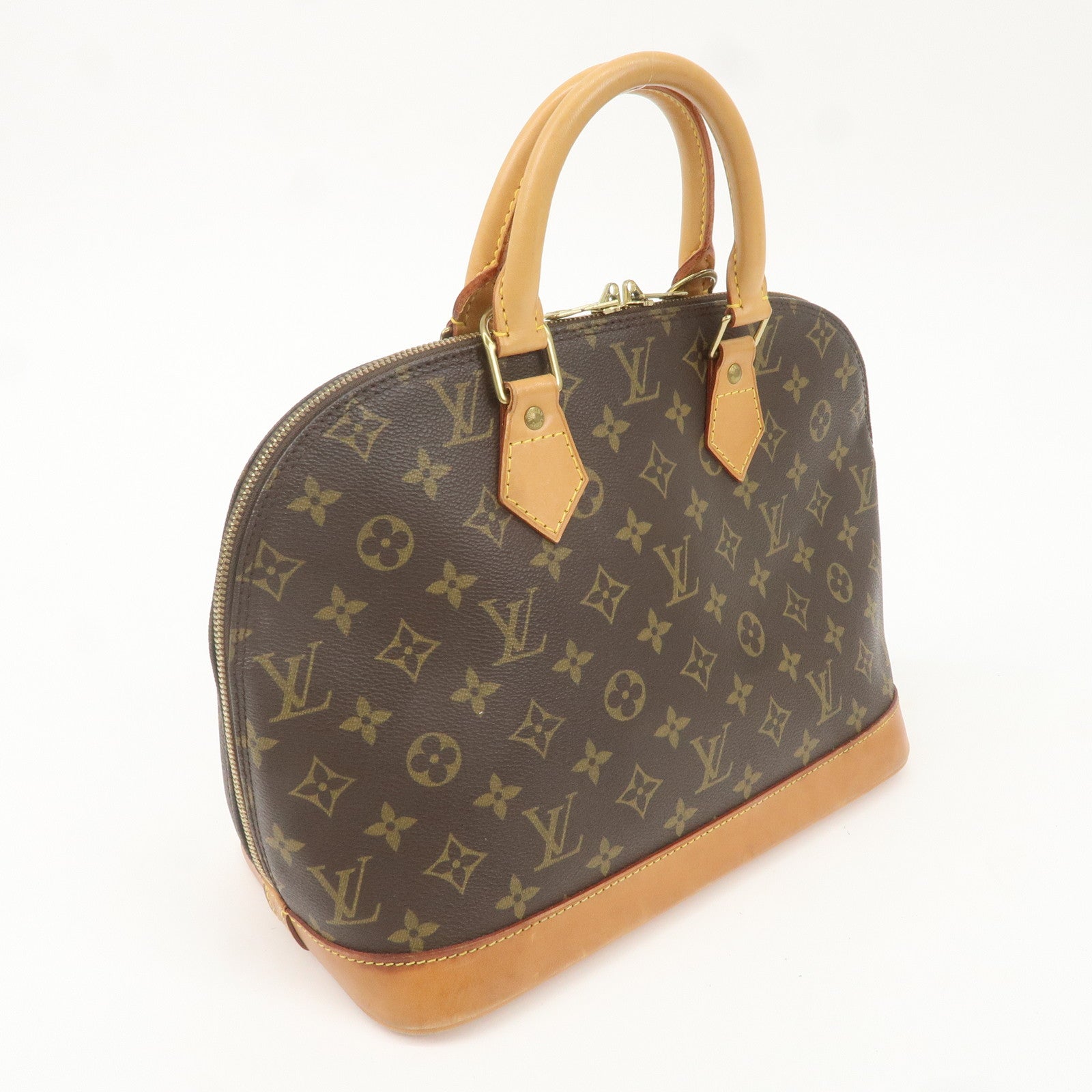 Louis Vuitton Monogram Alma Hand Bag Brown M51130