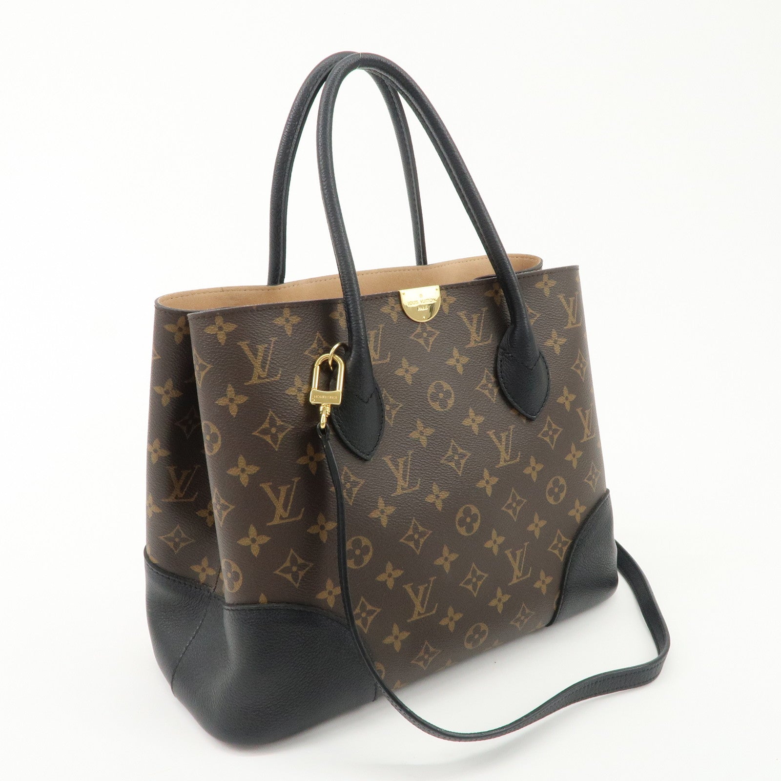 Louis Vuitton Monogram Flandrin 2Way Hand Bag Black Noir M41595 Used