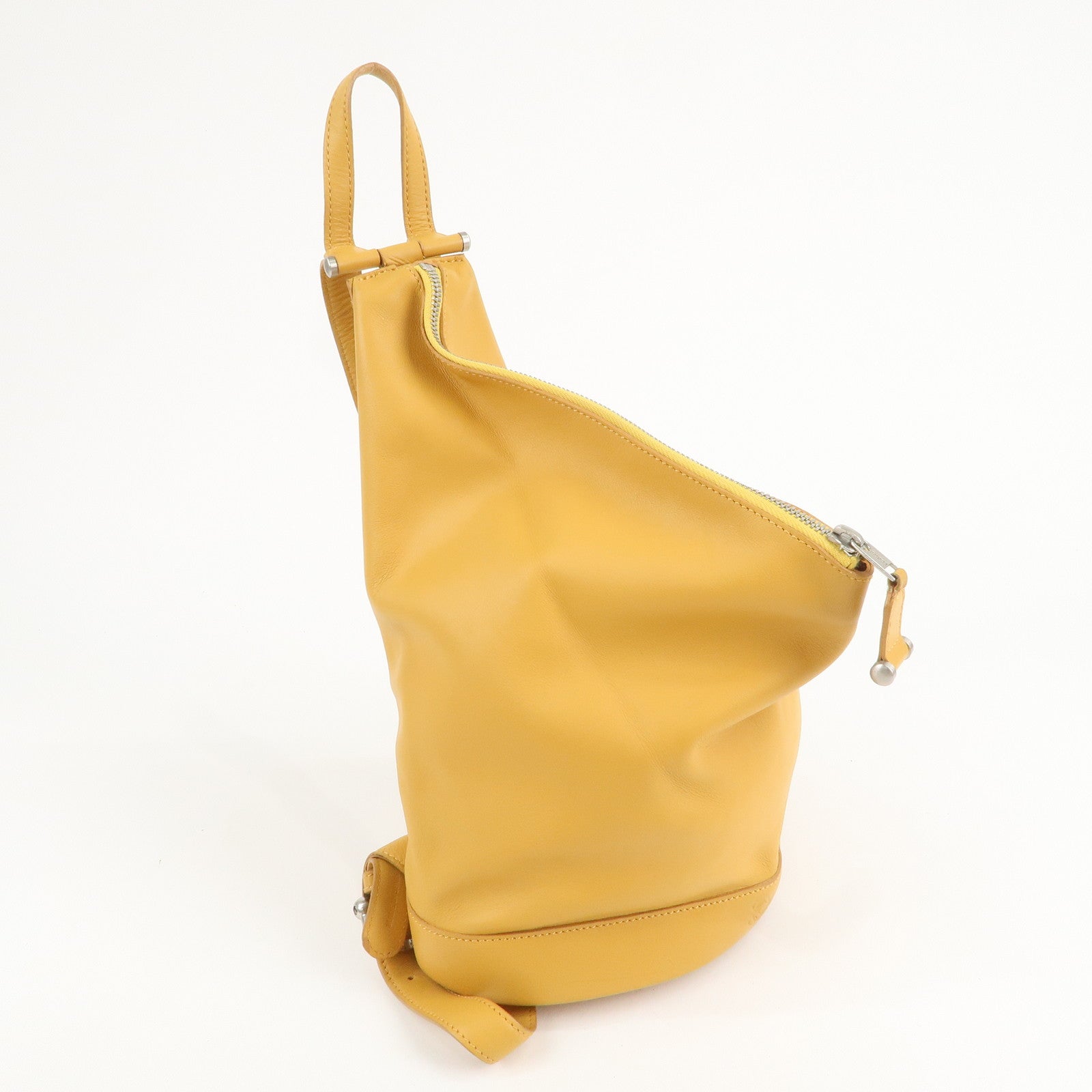 LOEWE Leather Anton Backpack Rucksack Bag Shoulder Bag Yellow