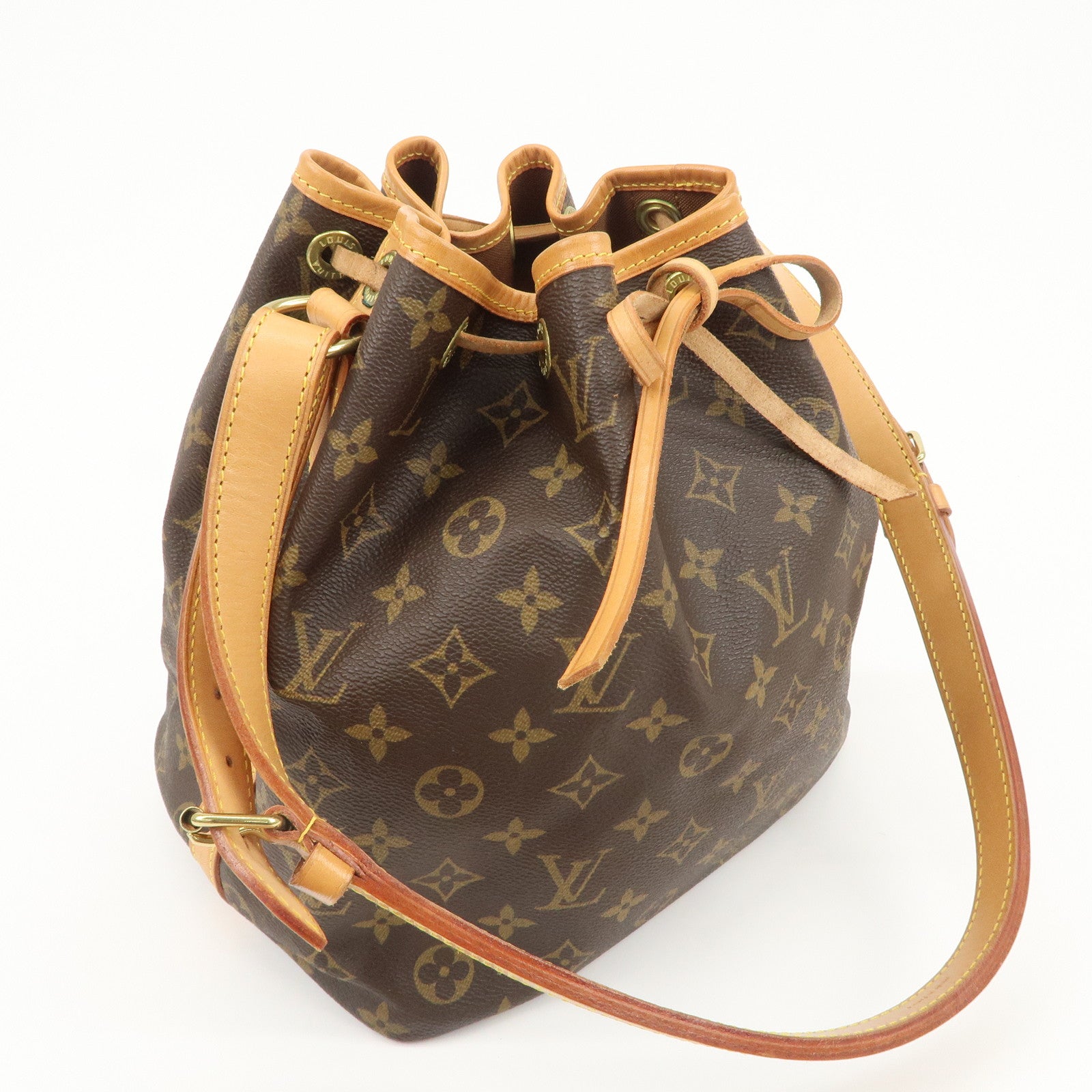 Louis Vuitton Monogram Petit Noe Shoulder Bag Brown M42226 Used