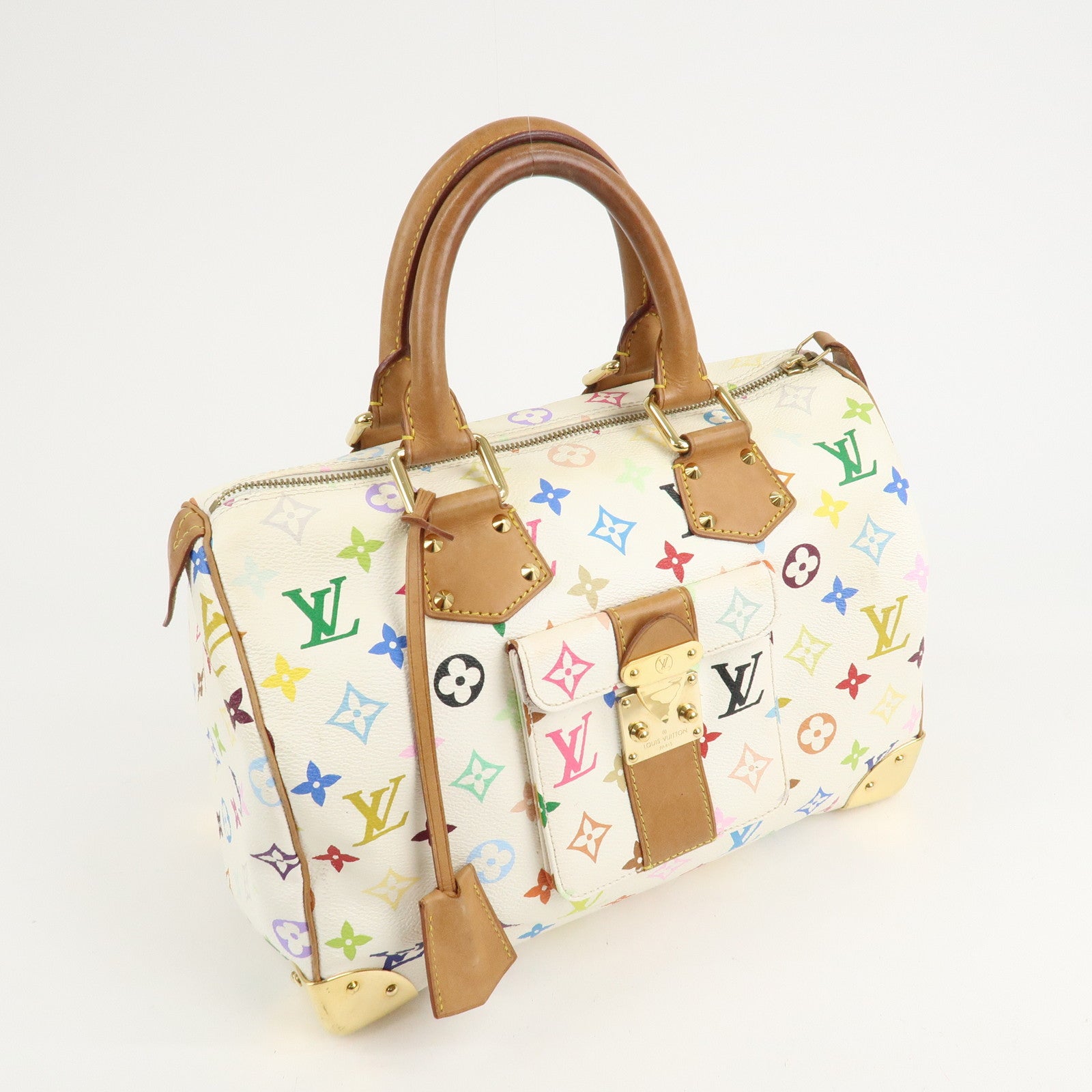 Louis Vuitton Monogram Multicolor Speedy 30 Hand Bag M92643 Used